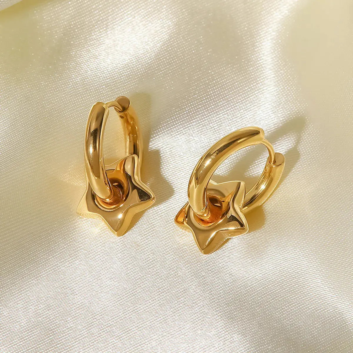 Fashion Star Plating Stainless Steel Gold Plated Earrings MIRELLIEN