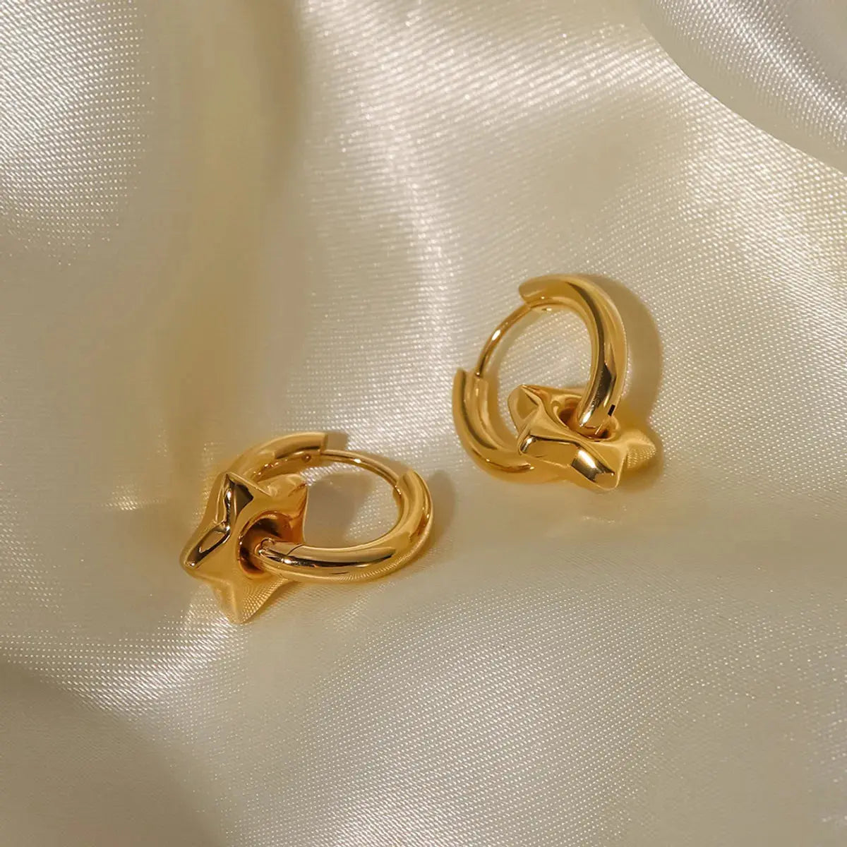 Fashion Star Plating Stainless Steel Gold Plated Earrings MIRELLIEN
