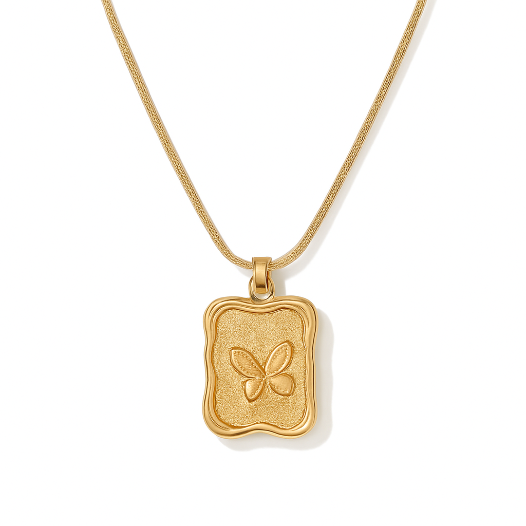 Retro Butterfly Pendant Necklace