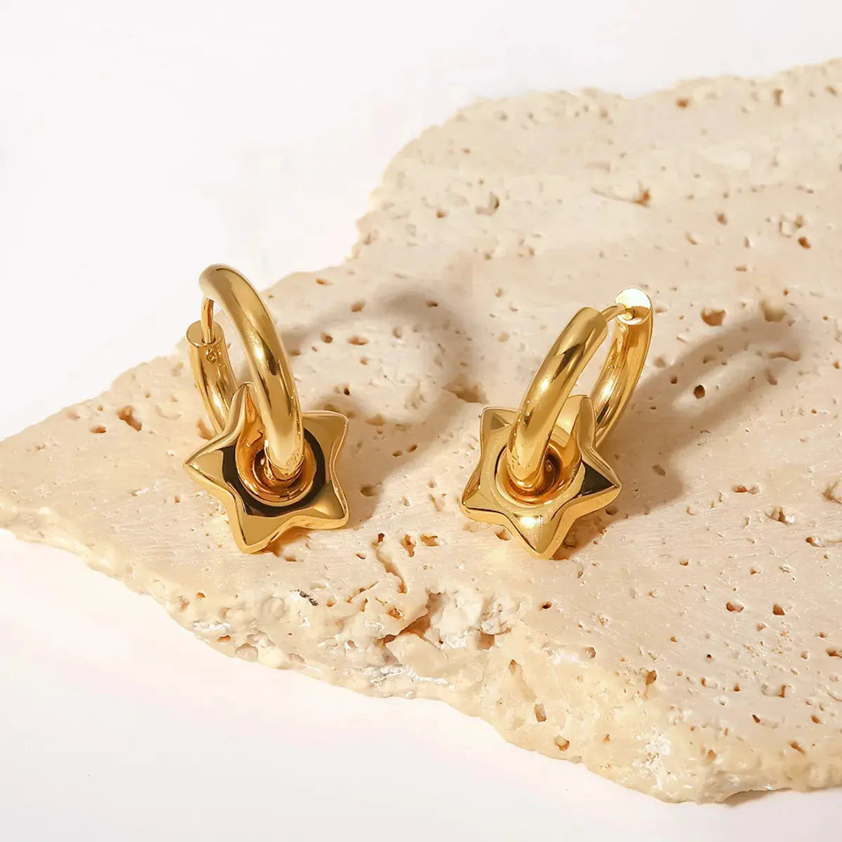 Fashion Star Plating Stainless Steel Gold Plated Earrings MIRELLIEN
