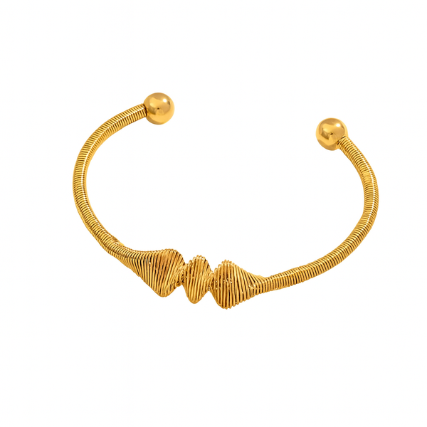 Spiral Accent Bangle - Mirellien Jewelry