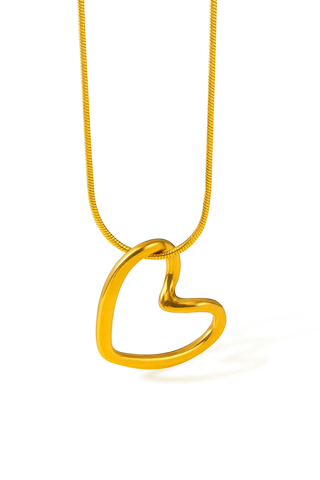Heart Cut-Out Pendant Necklace