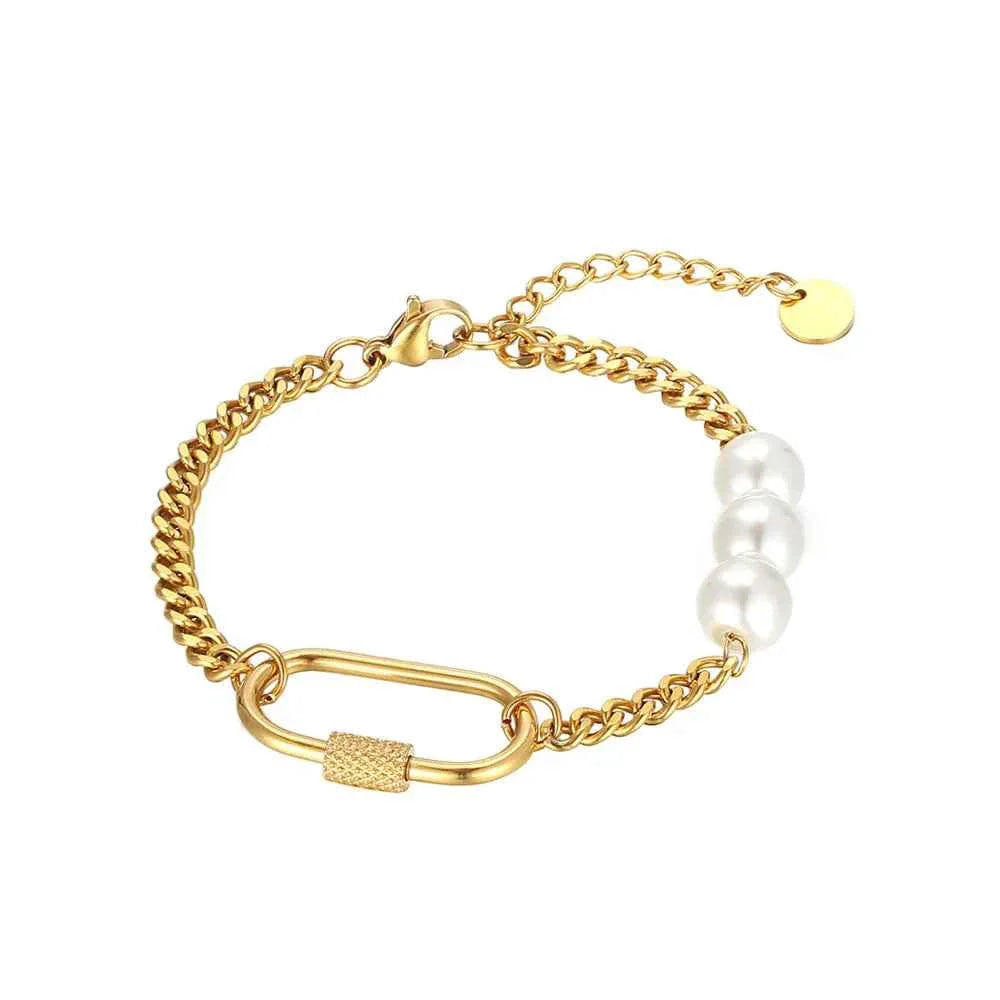 Geometric Pearl Bracelet