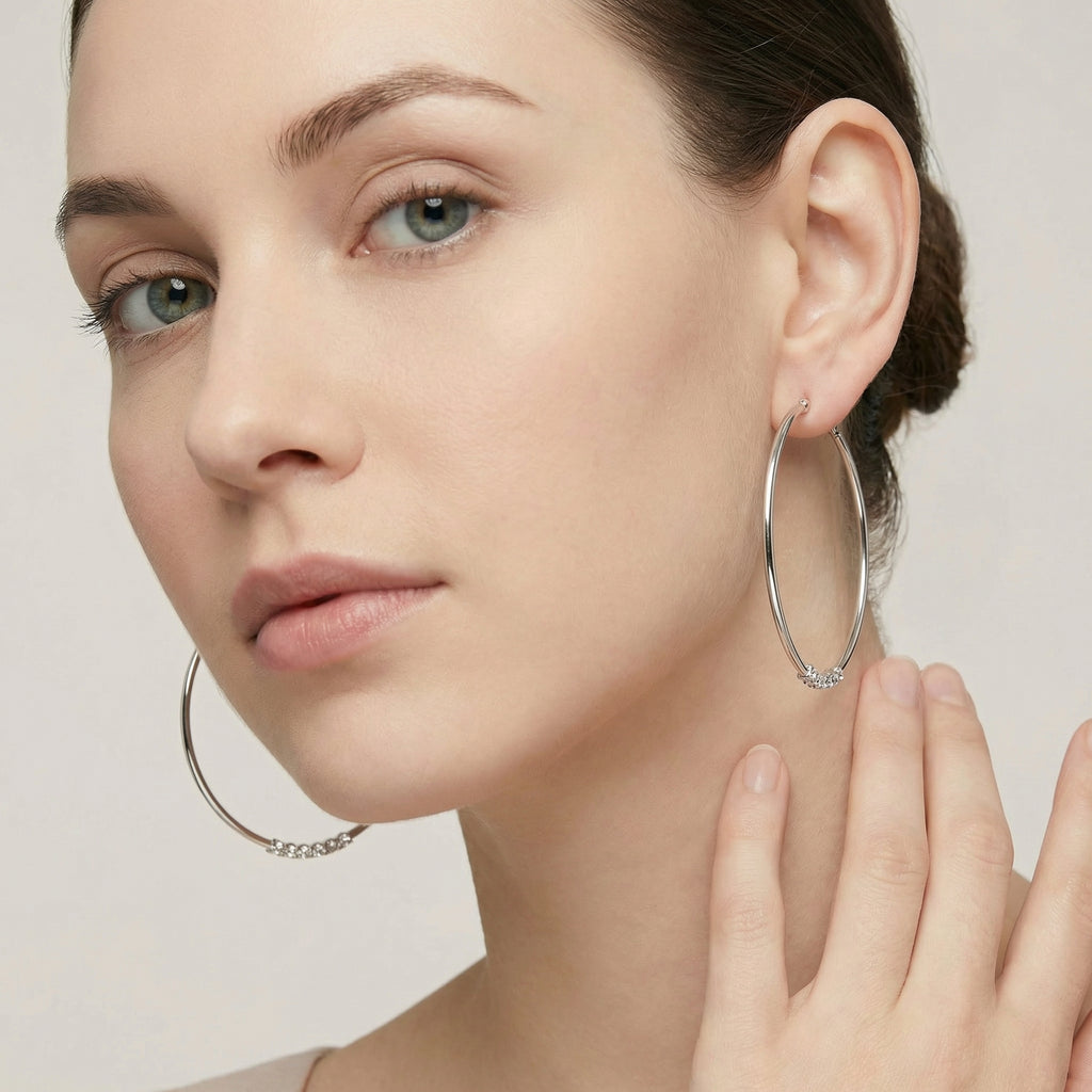 The Cristal Hoops - Mirellien Jewelry