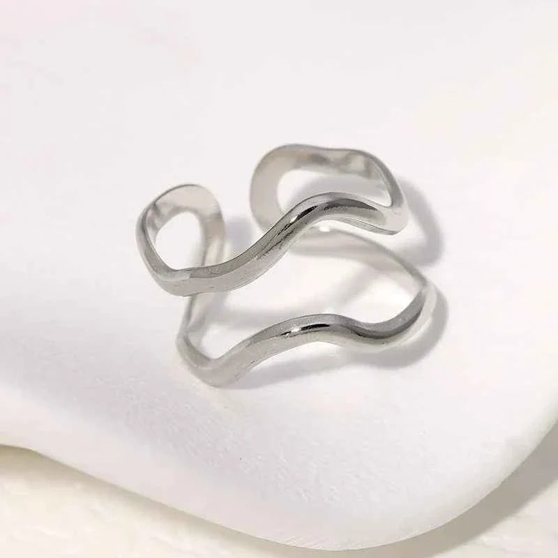 Minimalist Geometric Adjustable Ring