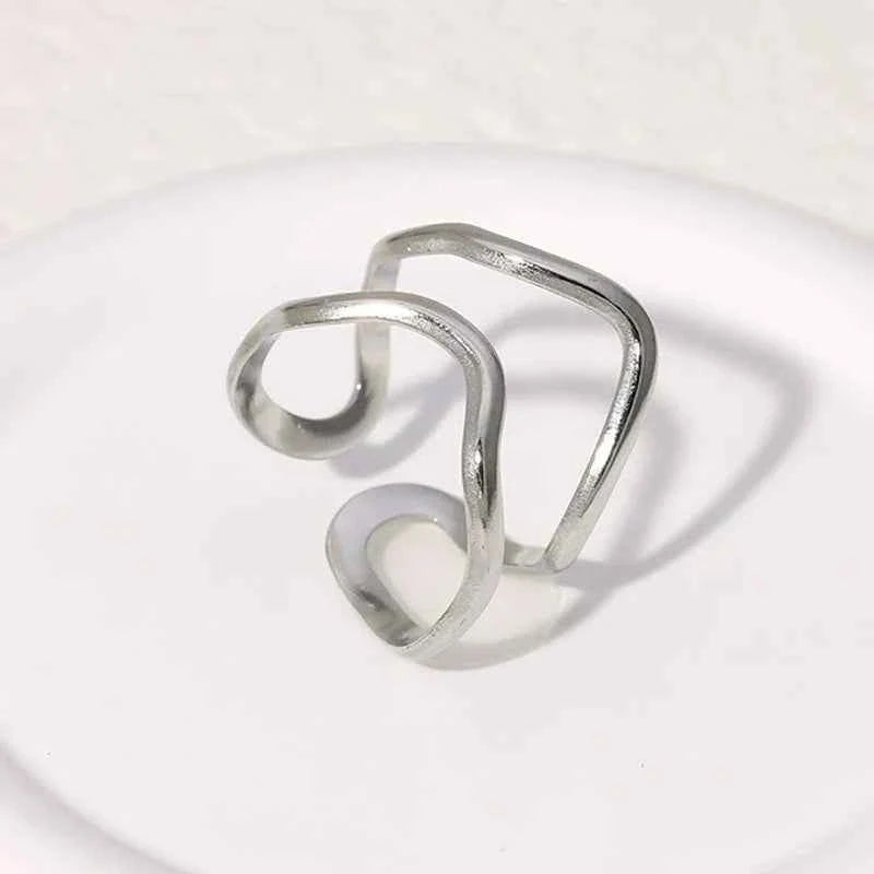 Minimalist Geometric Adjustable Ring