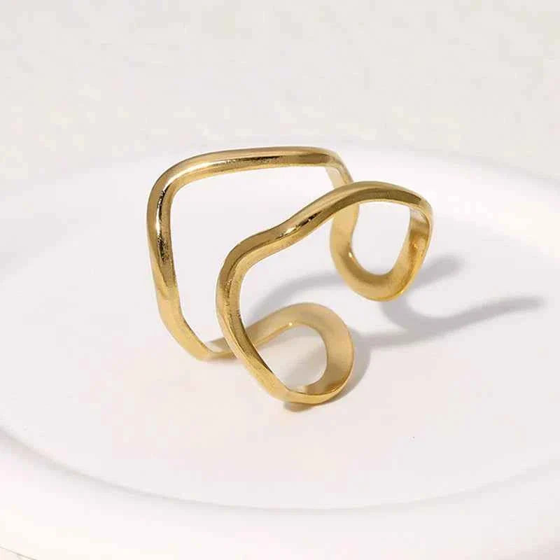 Minimalist Geometric Adjustable Ring