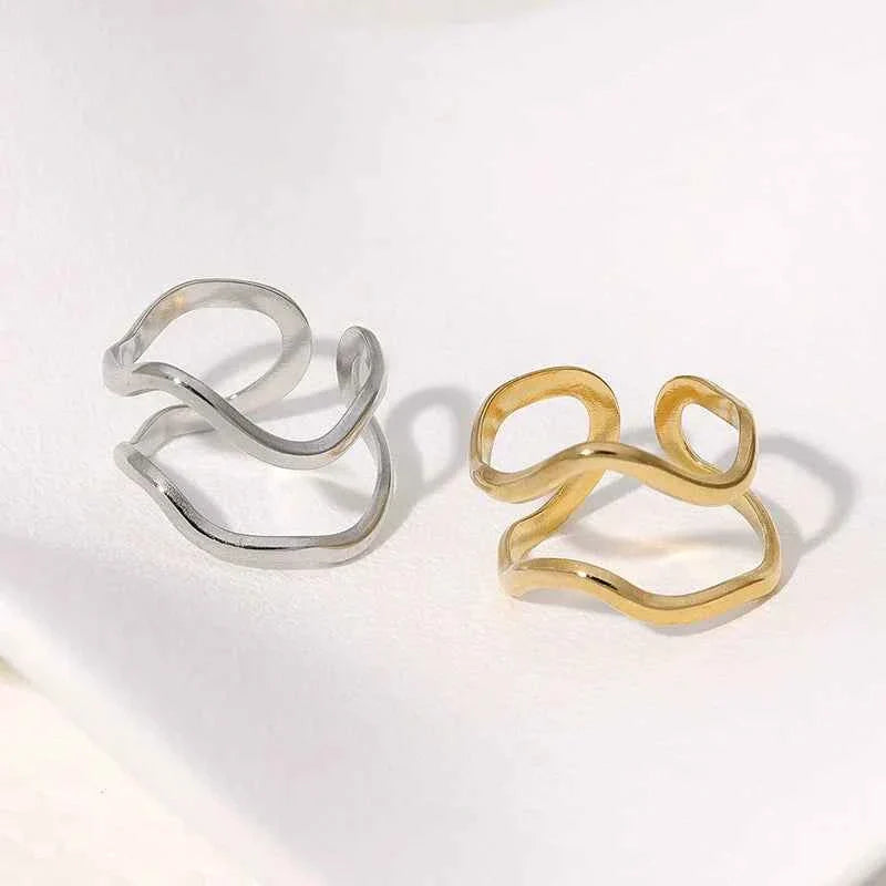 Minimalist Geometric Adjustable Ring