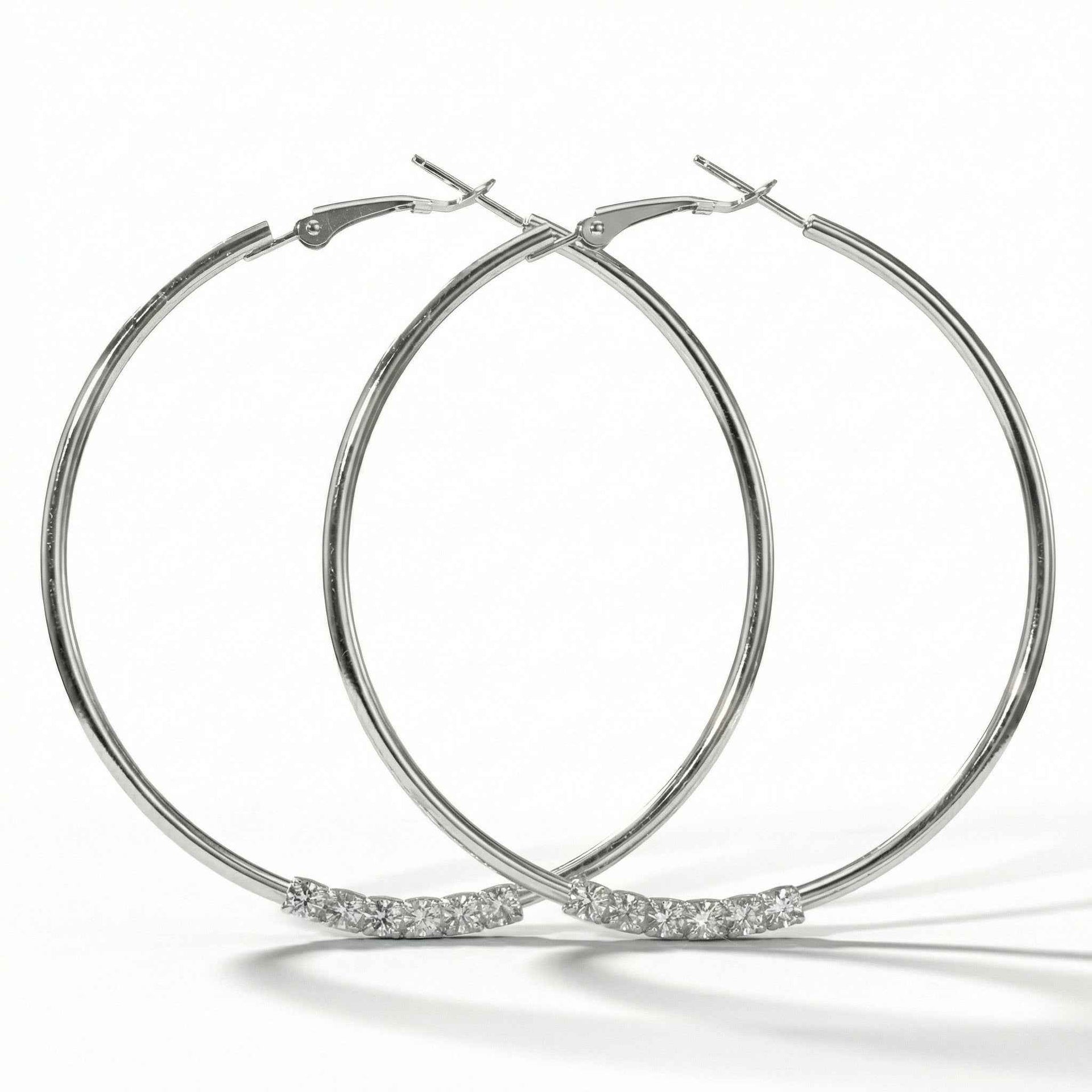 The Cristal Hoops - Mirellien Jewelry