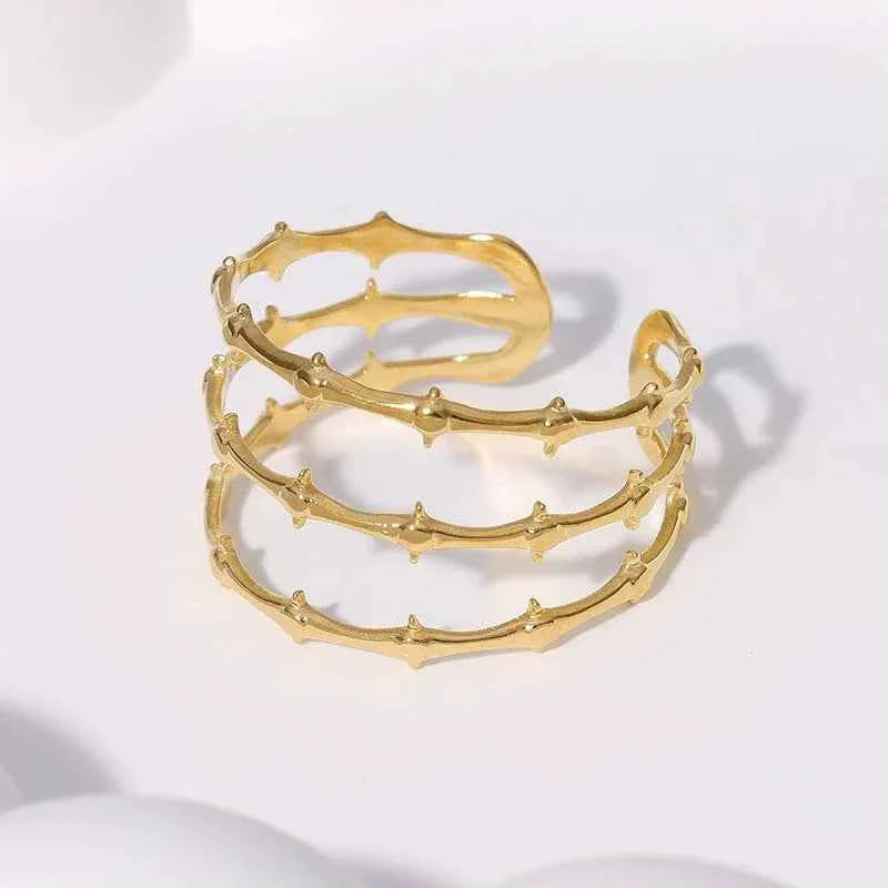 Gold Plated Adjustable Fresh Style Ring
