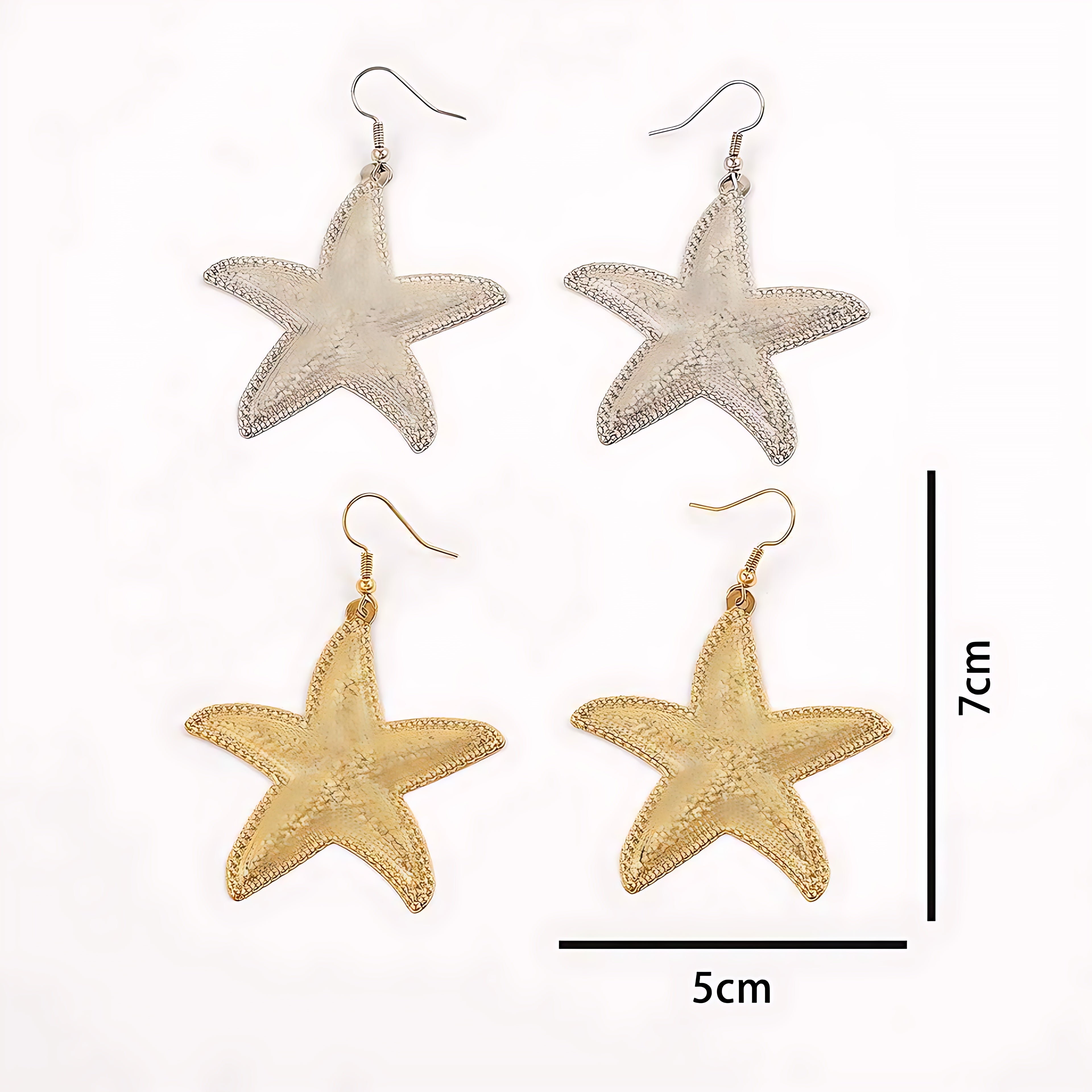 Starfish Drop Earrings - Mirellien Jewelry