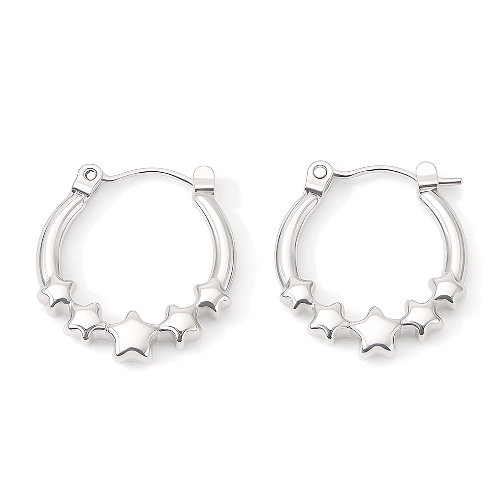 U-Shaped Star Earrings - Mirellien Jewelry