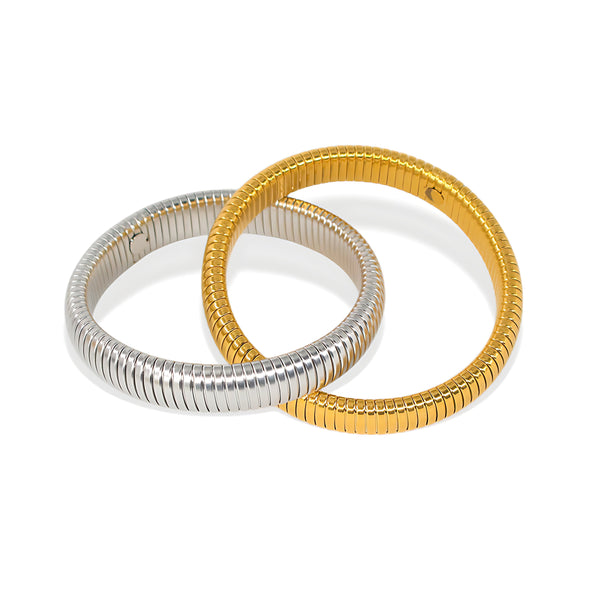 Retro Steel Bangle - Mirellien Jewelry