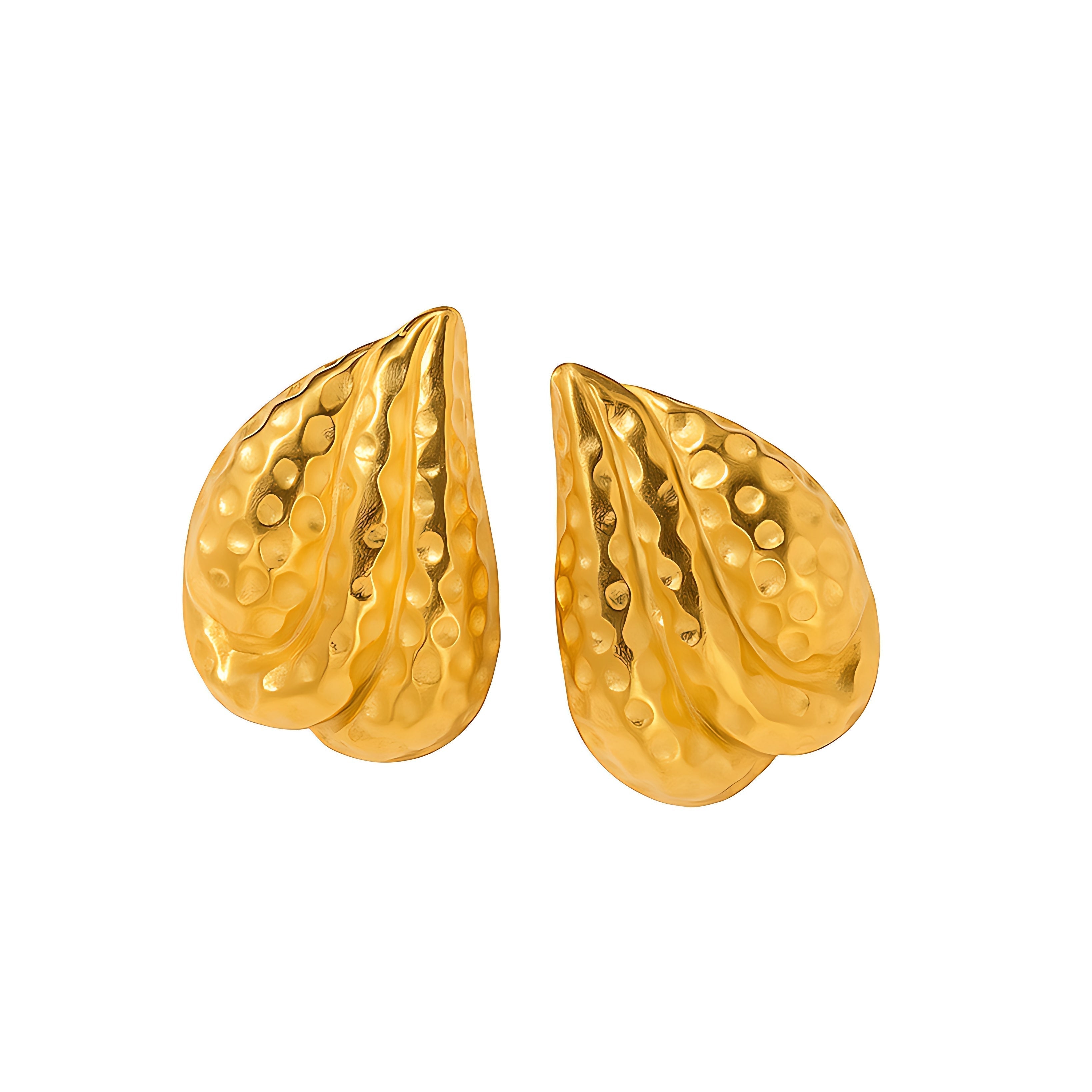 Hammered Hoops - Mirellien Jewelry