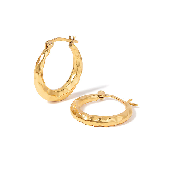 Gold Geometric Hoops - Mirellien Jewelry