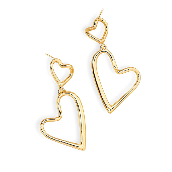Modern Style Heart Shape Alloy Women Drop Earrings - Mirellien Jewelry