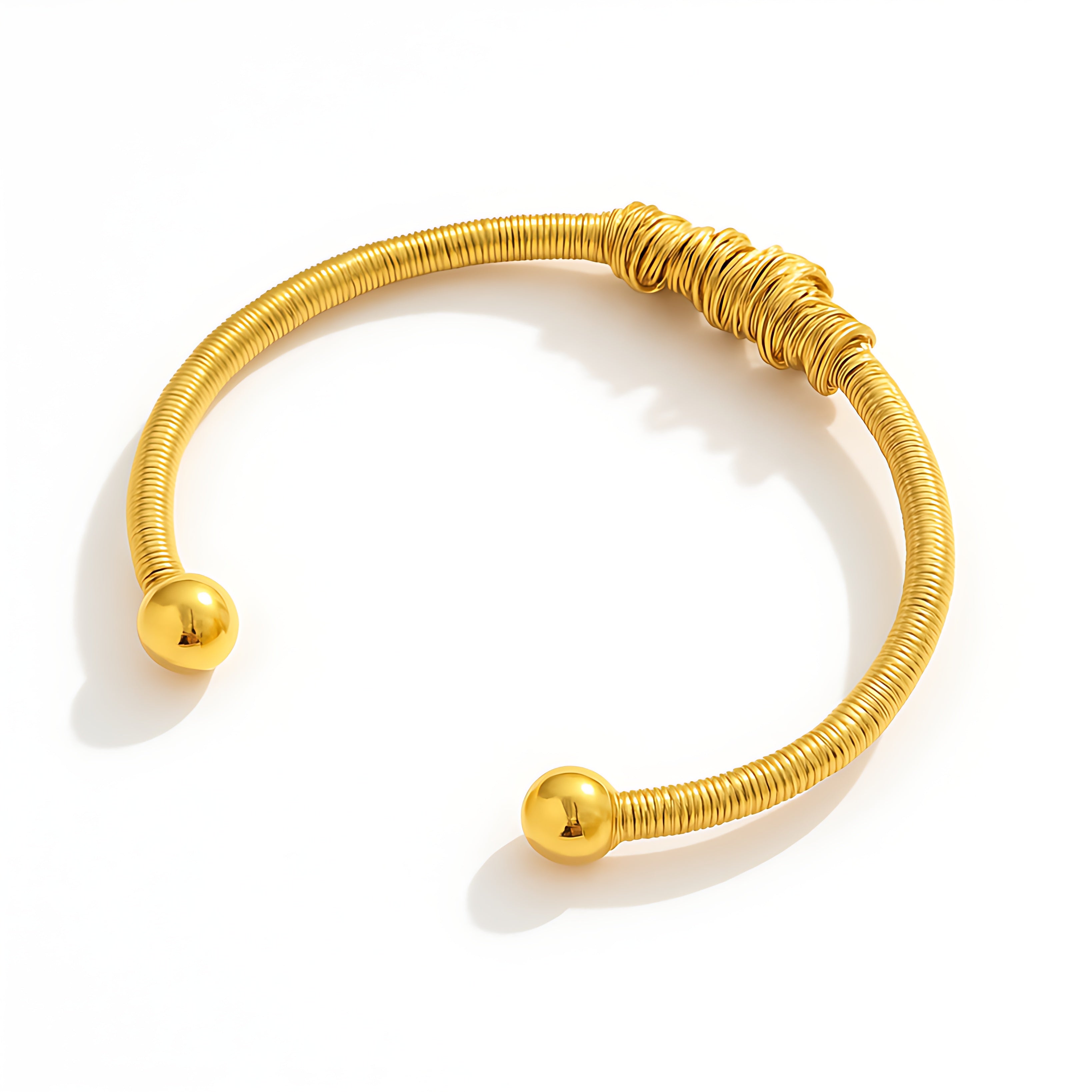 Spiral Accent Bangle - Mirellien Jewelry