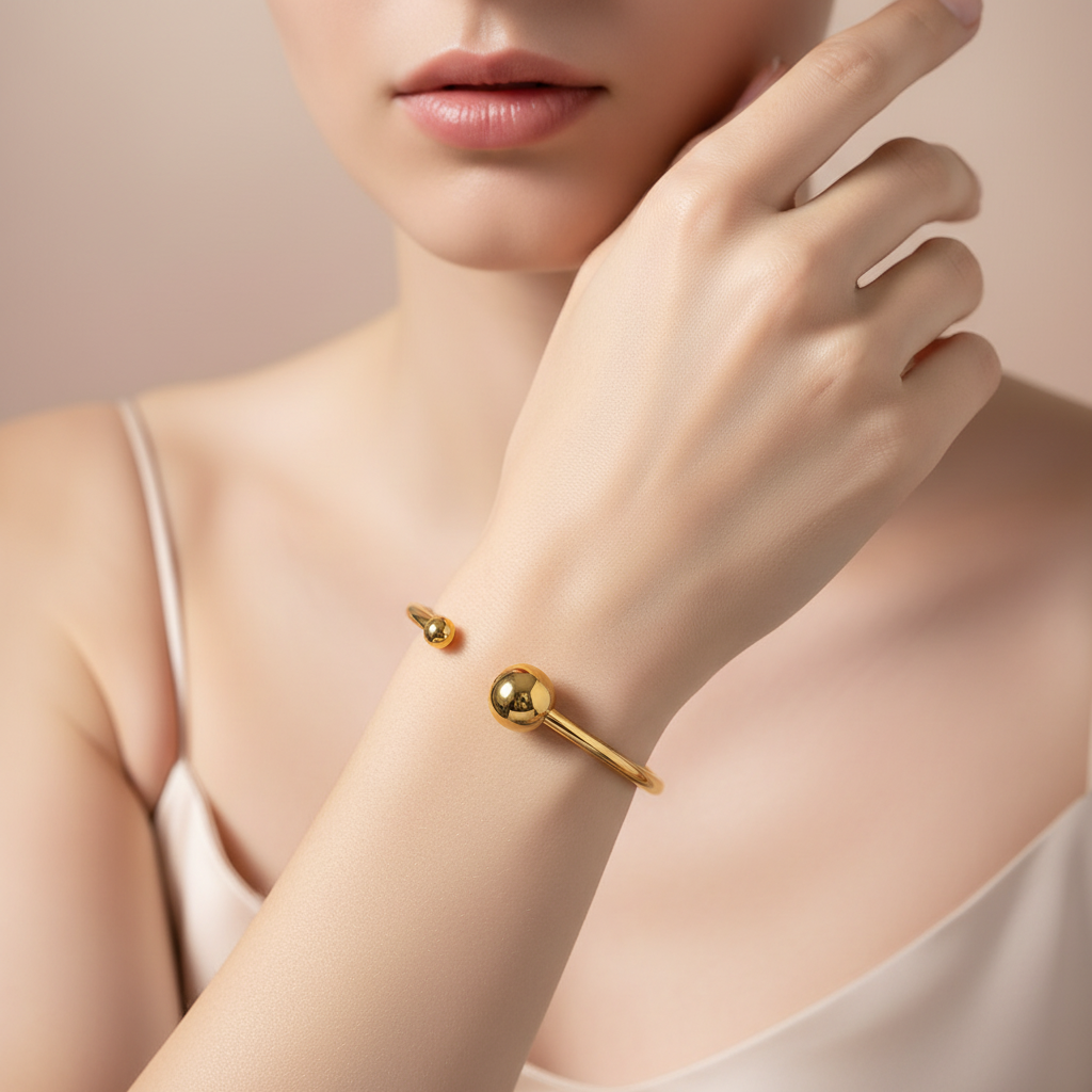 C-Shape Cuff Bracelet - Mirellien Jewelry