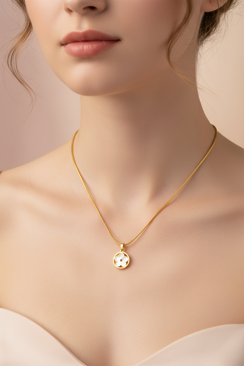 Flower Pendant Necklace - Mirellien Jewelry