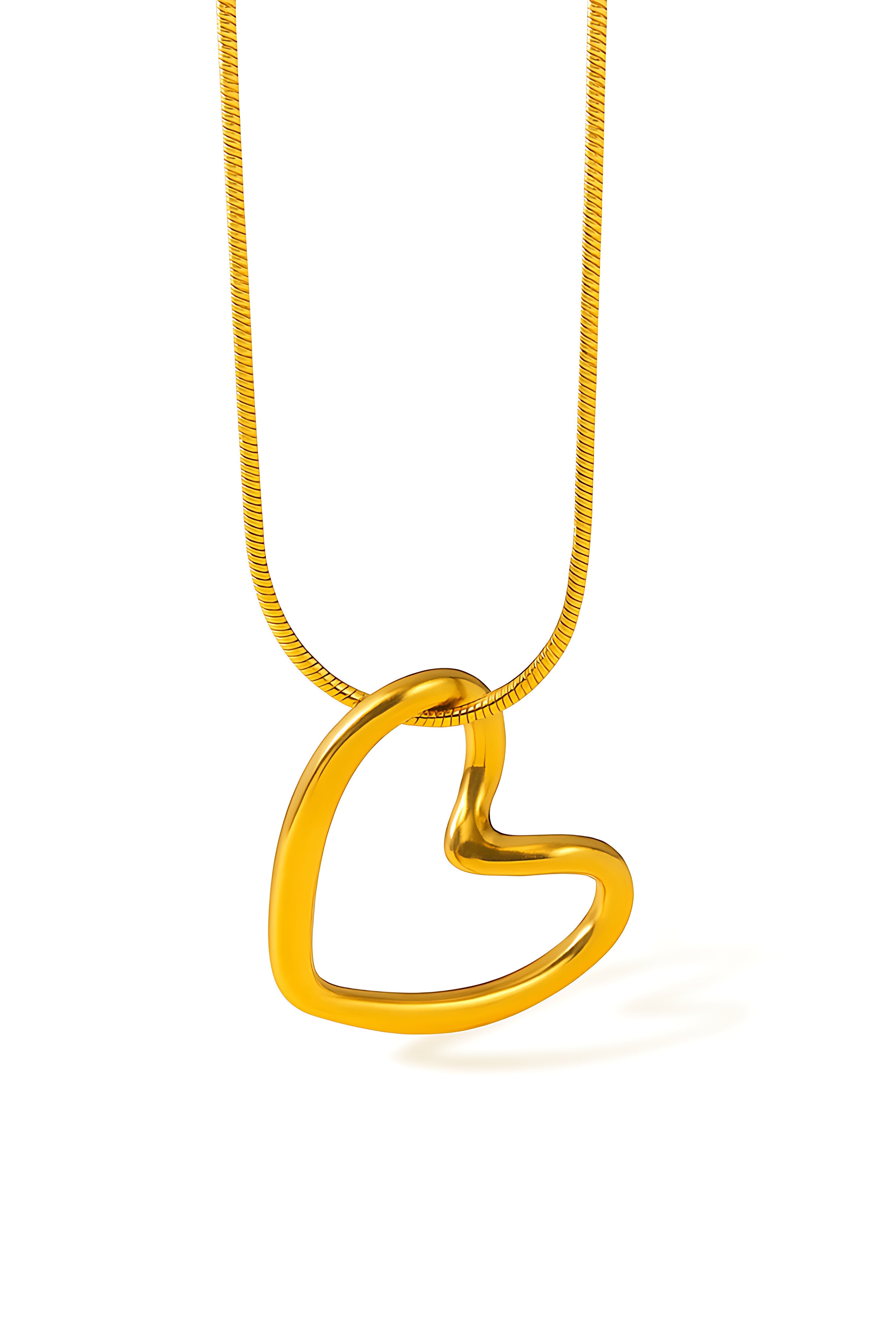 Heart Cut-Out Pendant Necklace - Mirellien Jewelry