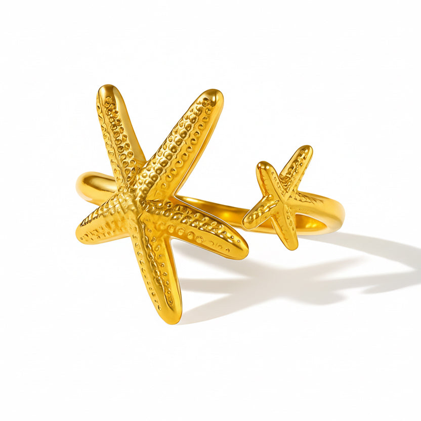 Adjustable Starfish Ring - Mirellien Jewelry