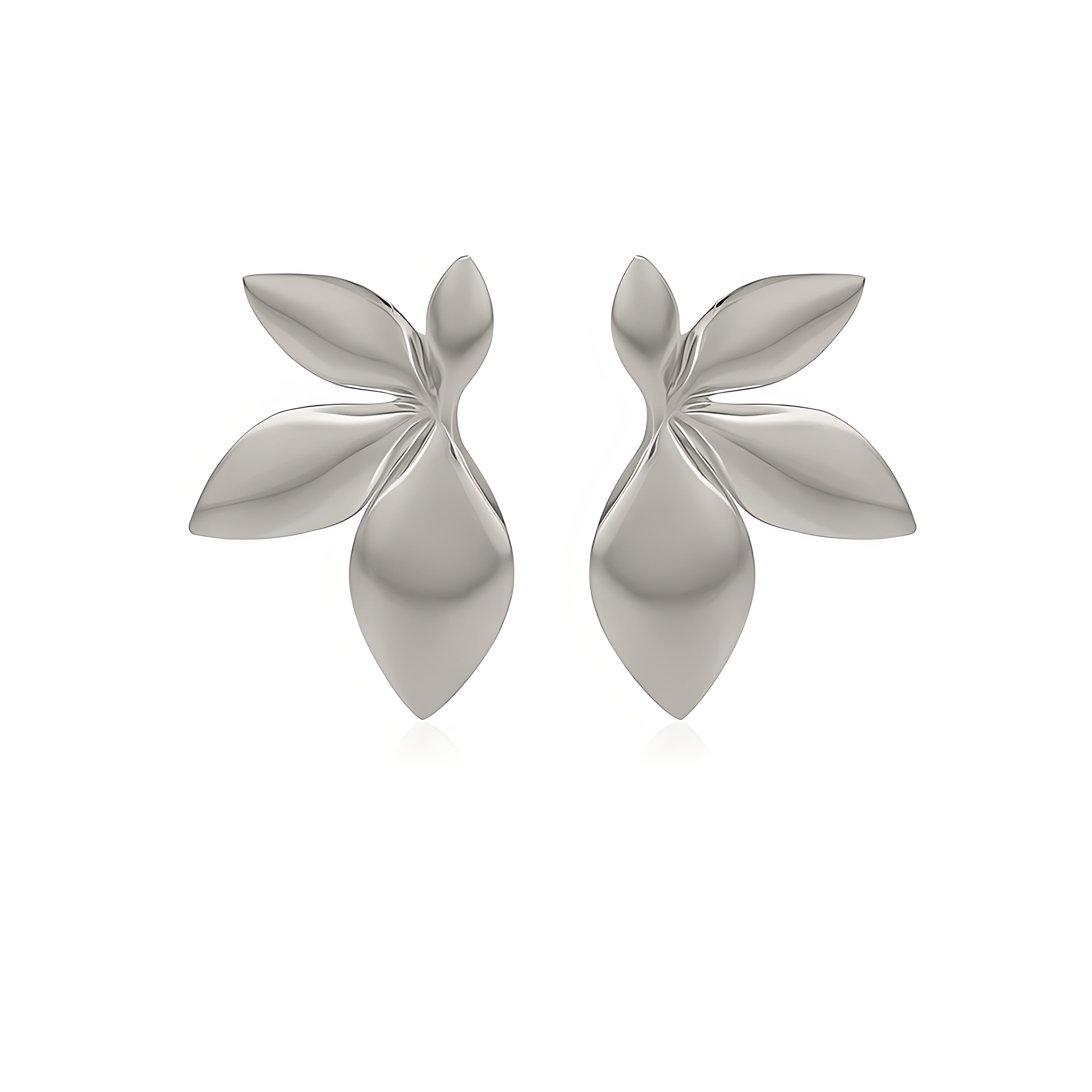 Leaf Asymmetric Earrings - Mirellien Jewelry