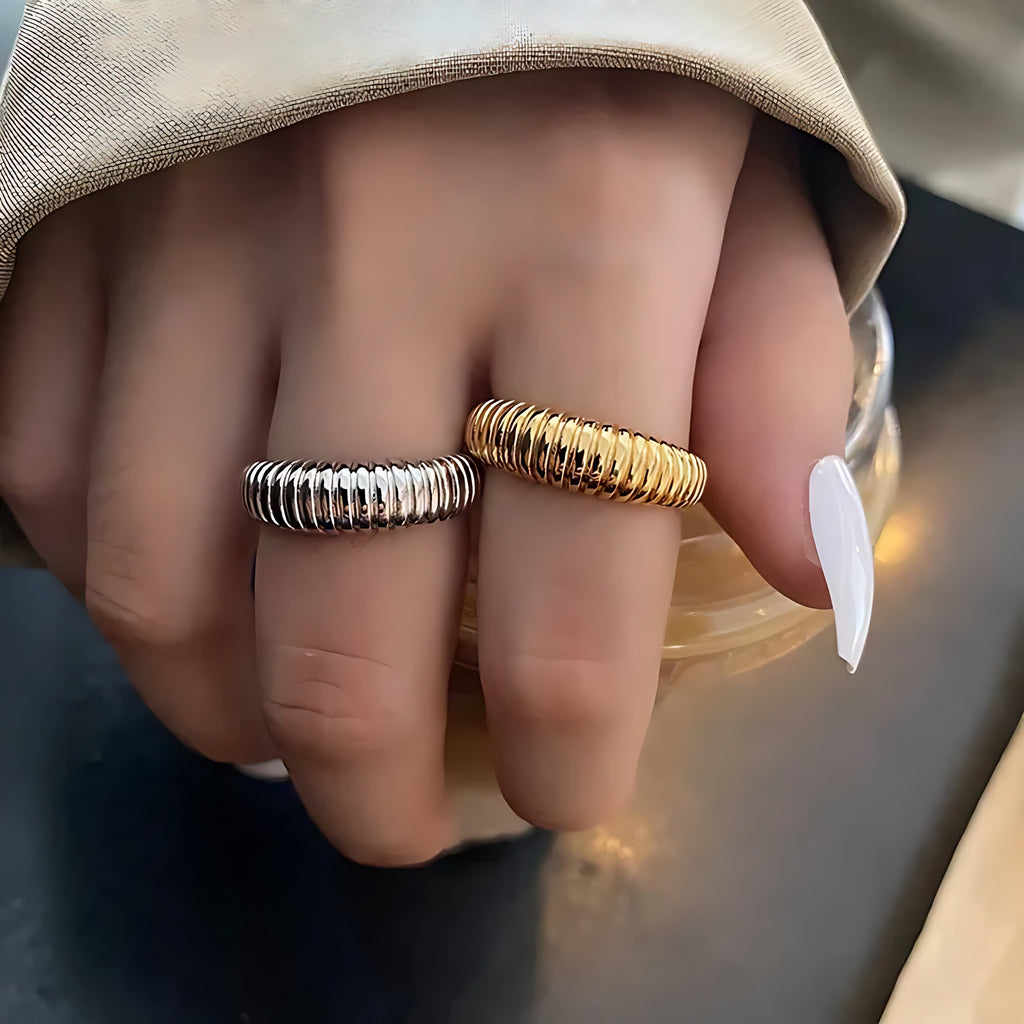 Adjustable French Croissant Ring - Mirellien Jewelry