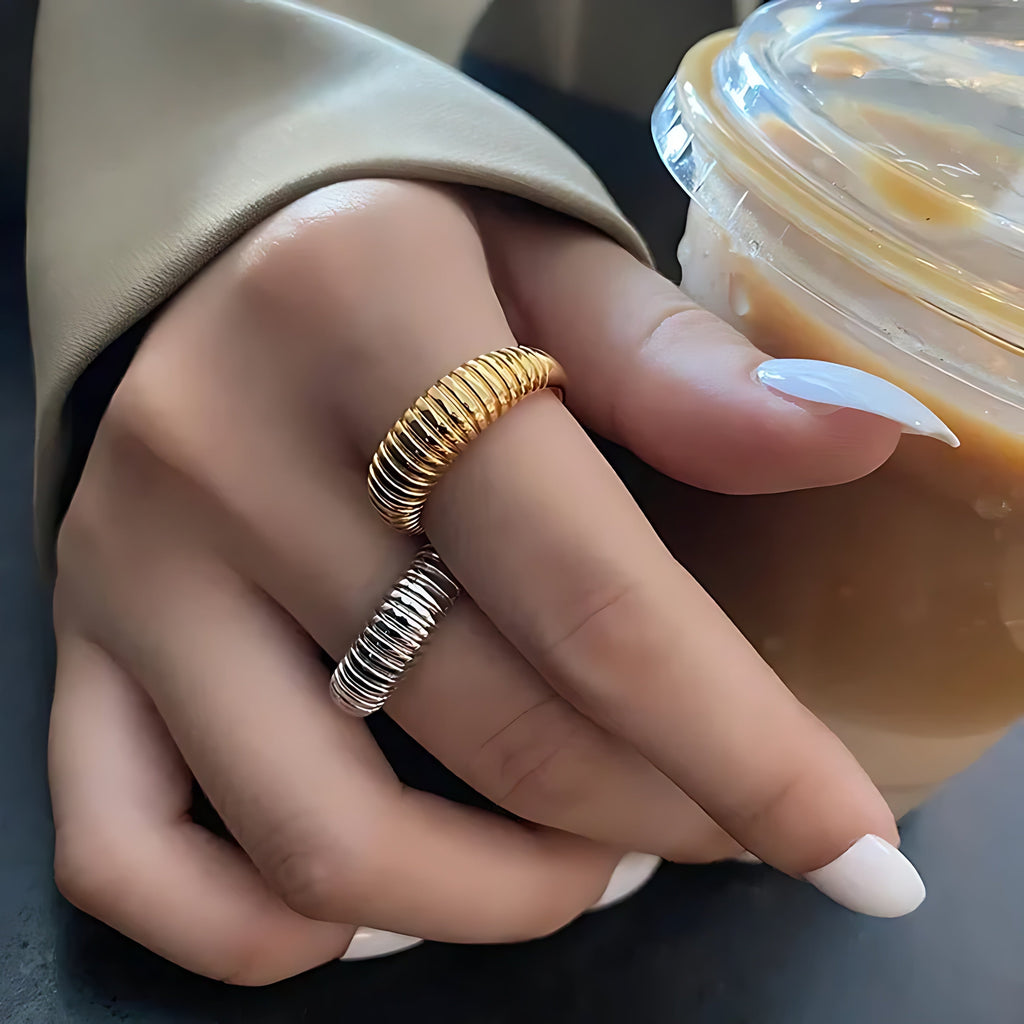 Adjustable French Croissant Ring - Mirellien Jewelry