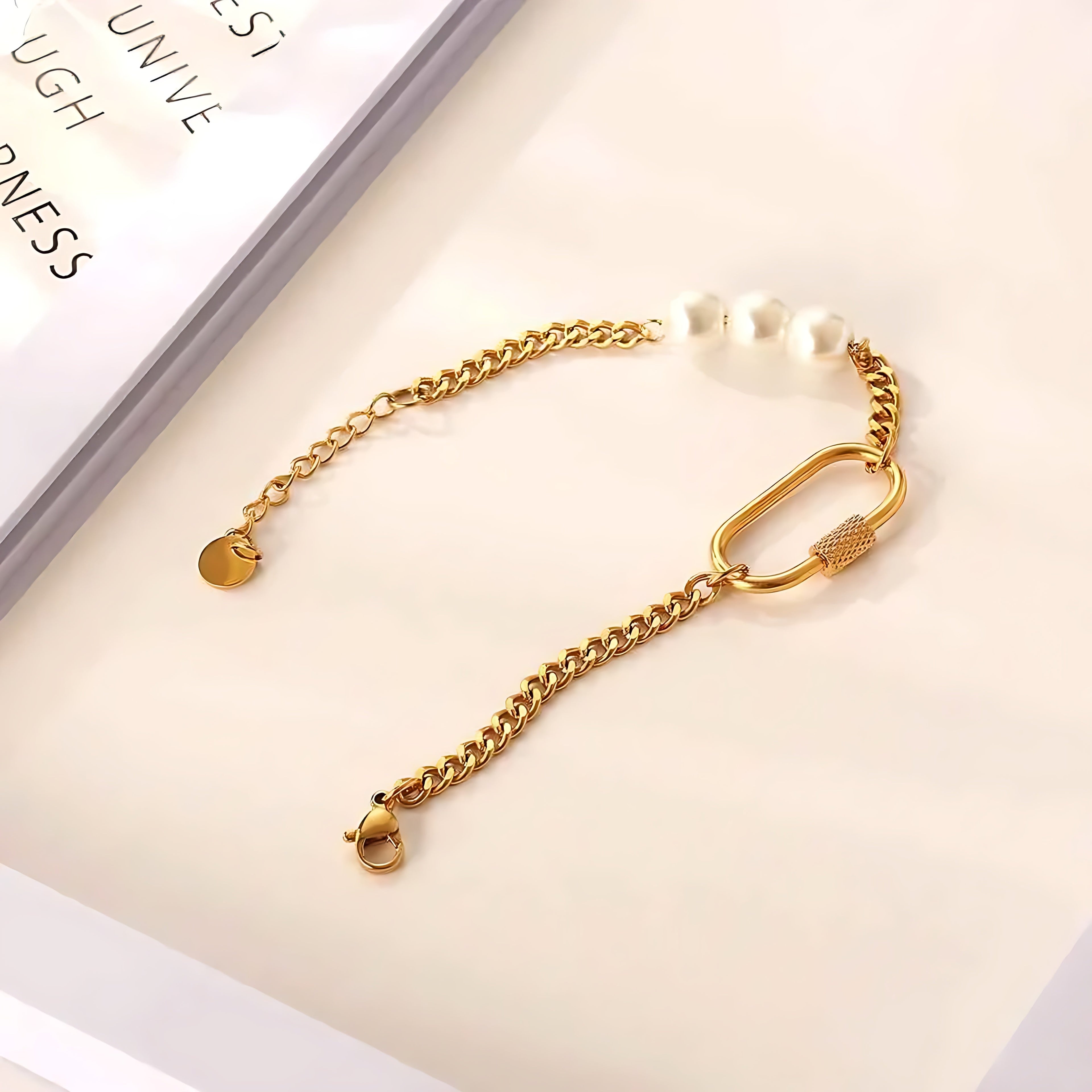 Geometric Pearl Bracelet - Mirellien Jewelry