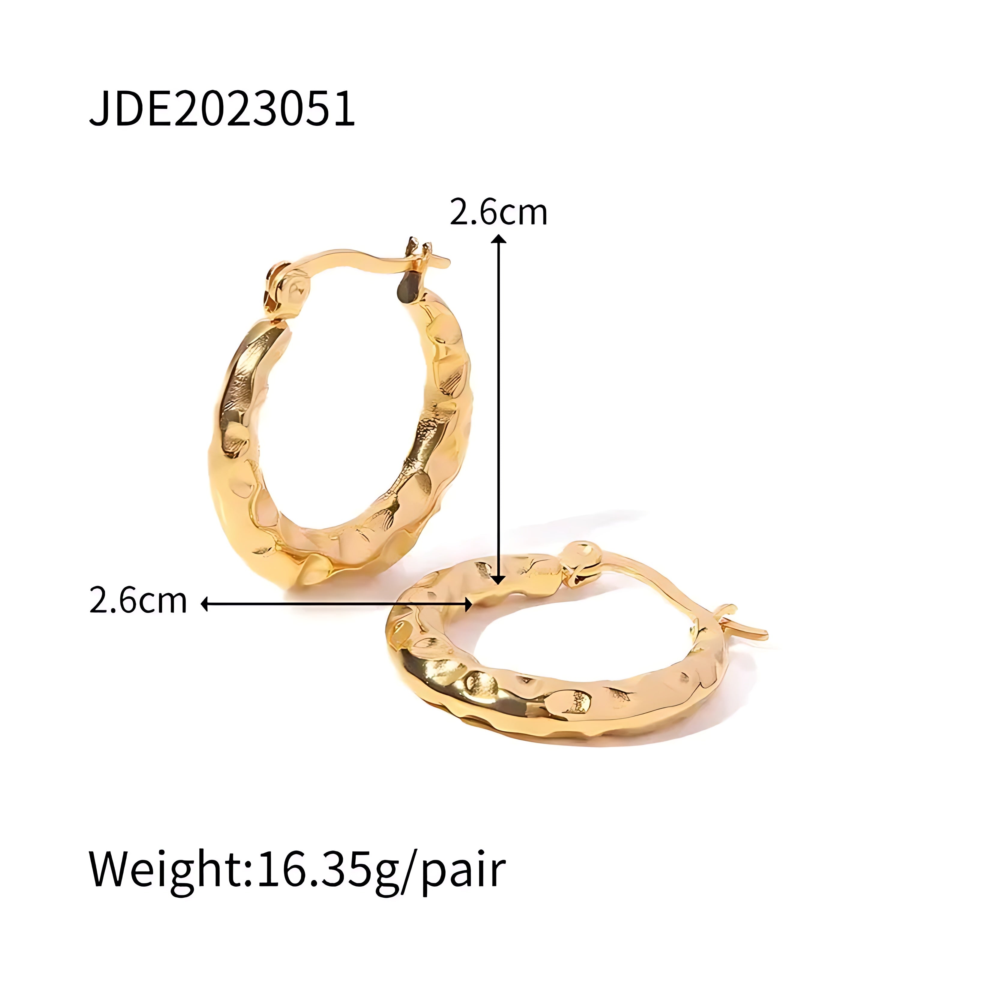 Gold Geometric Hoops - Mirellien Jewelry