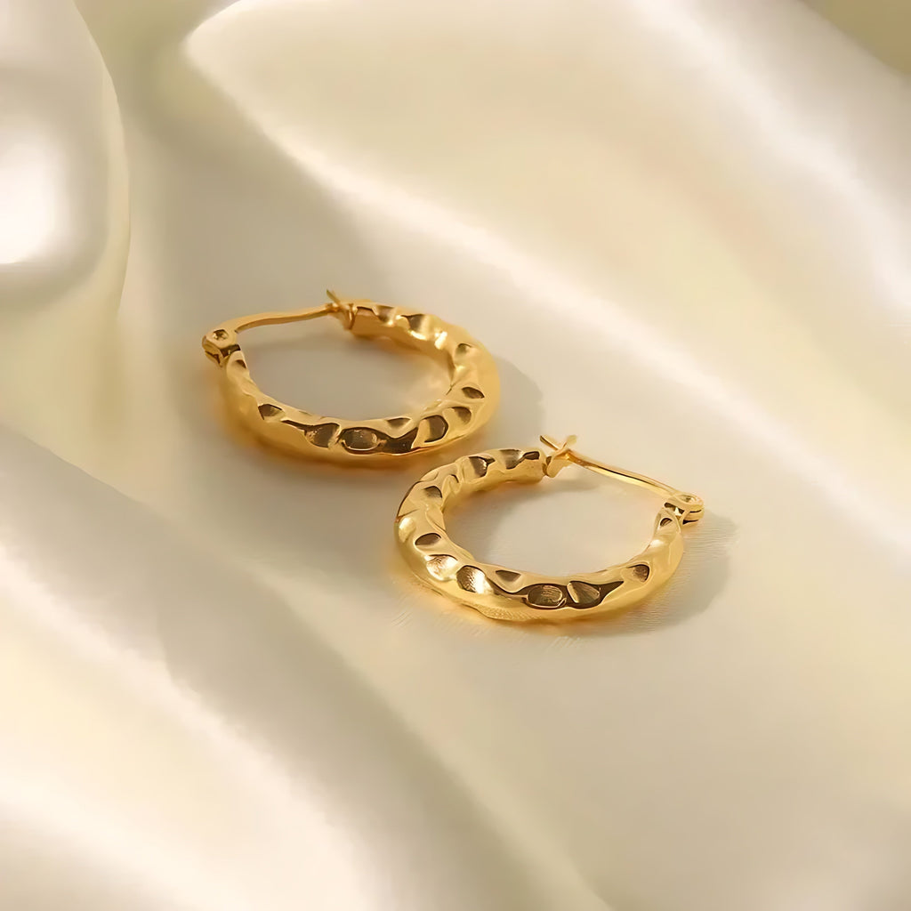 Gold Geometric Hoops - Mirellien Jewelry