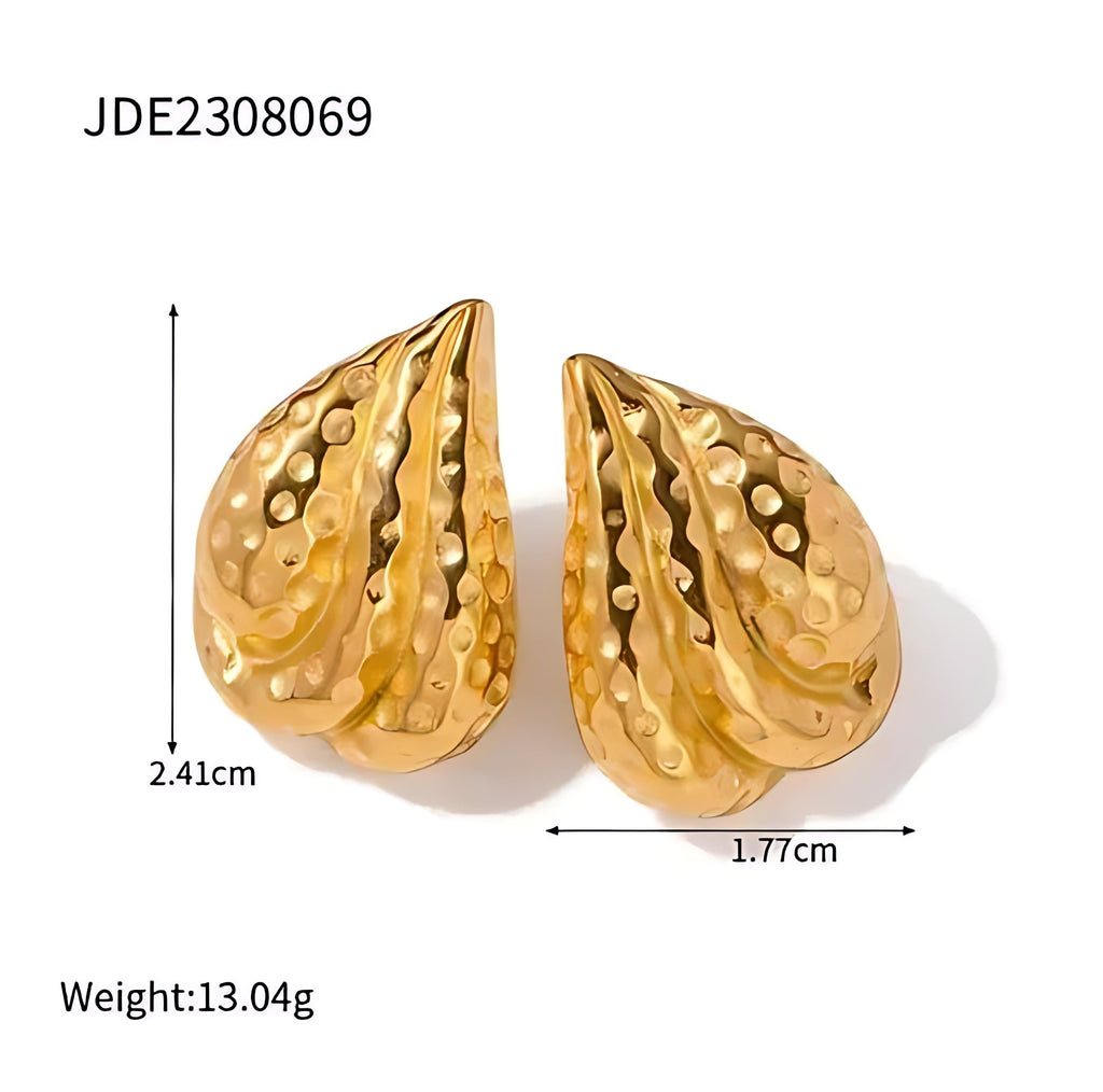 Hammered Hoops - Mirellien Jewelry