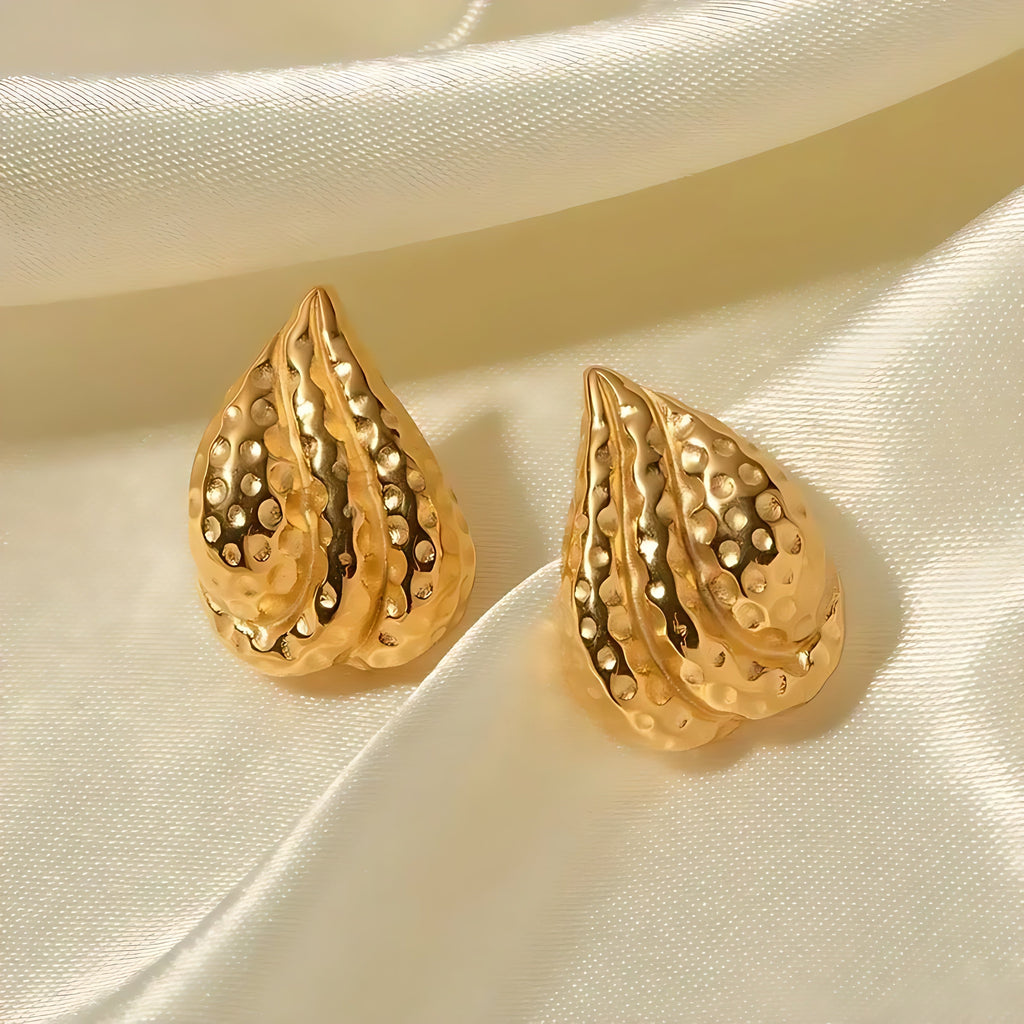 Hammered Hoops - Mirellien Jewelry