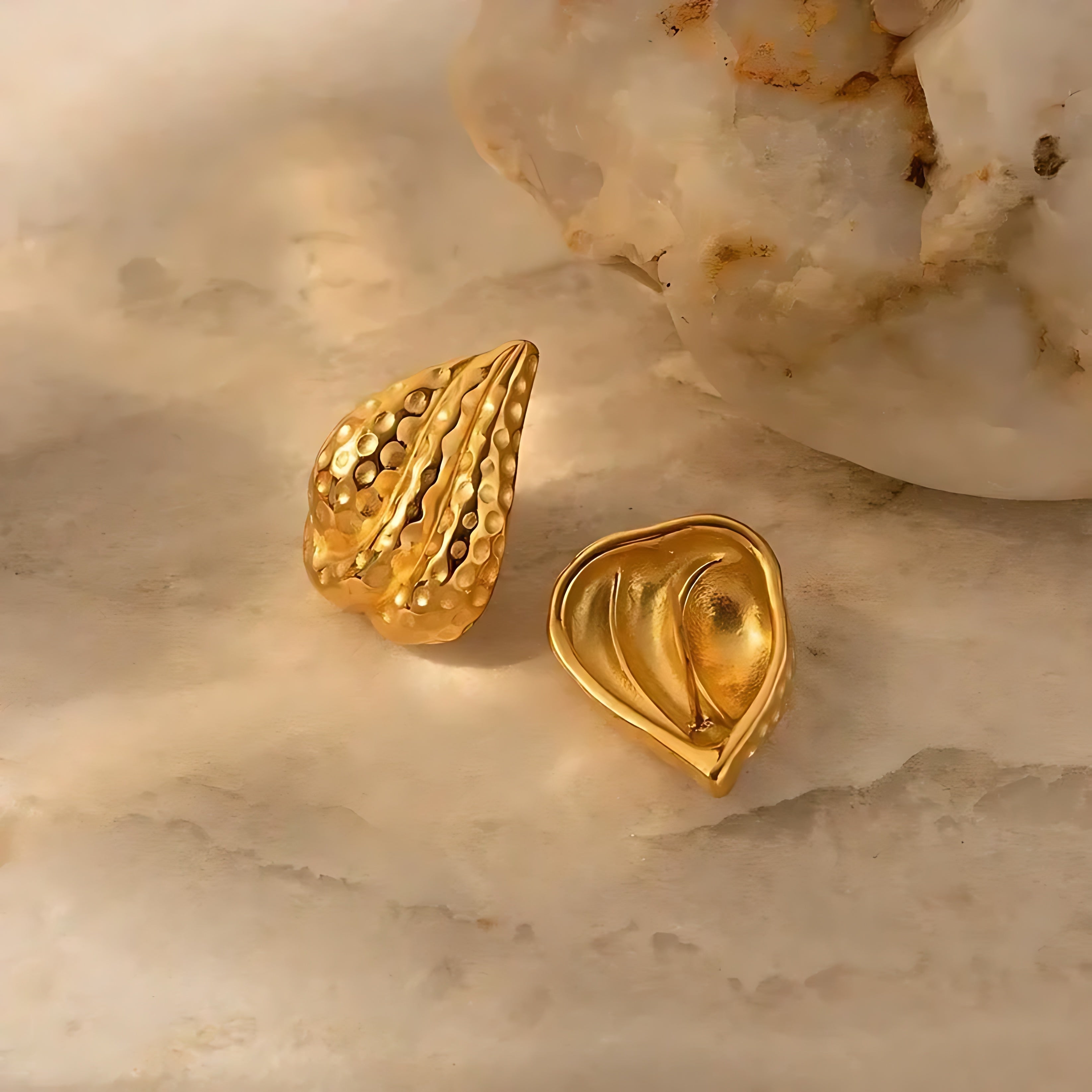 Hammered Hoops - Mirellien Jewelry