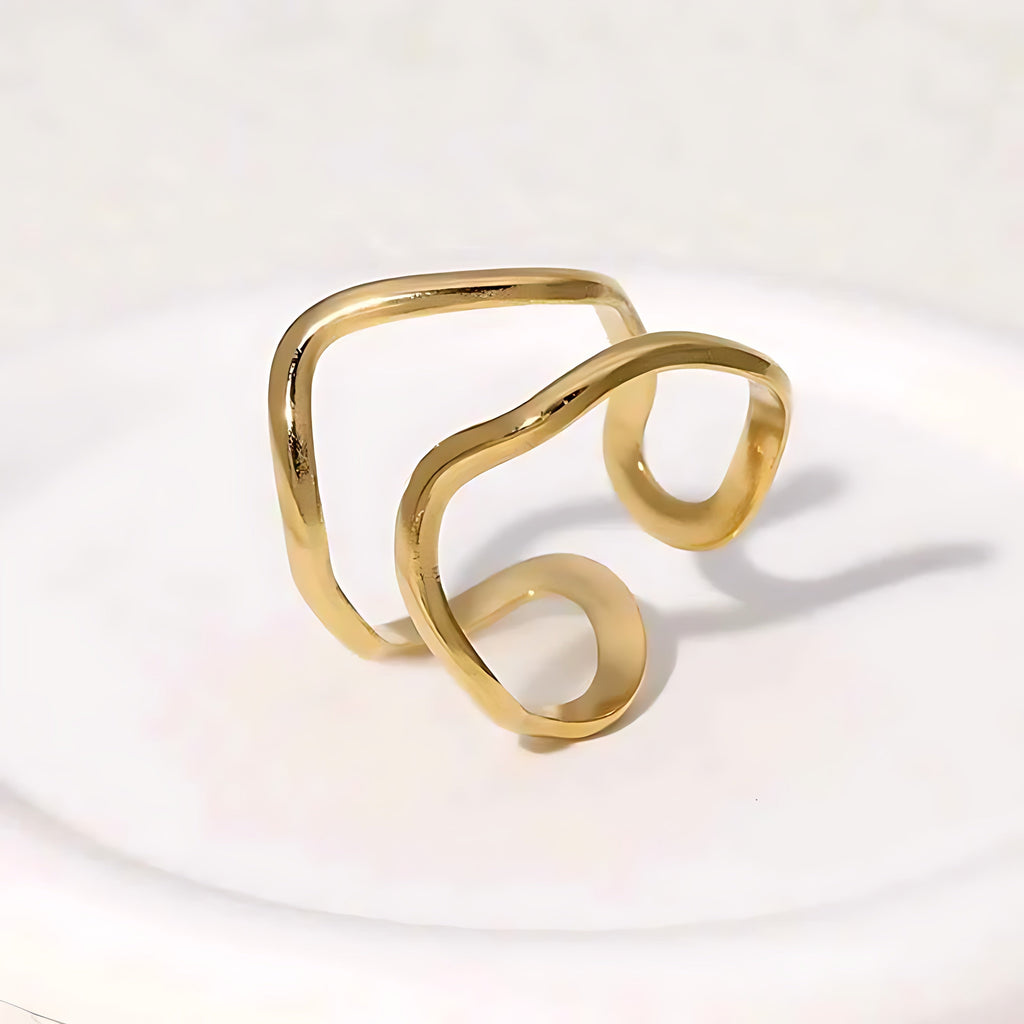 Minimalist Geometric Adjustable Ring - Mirellien Jewelry