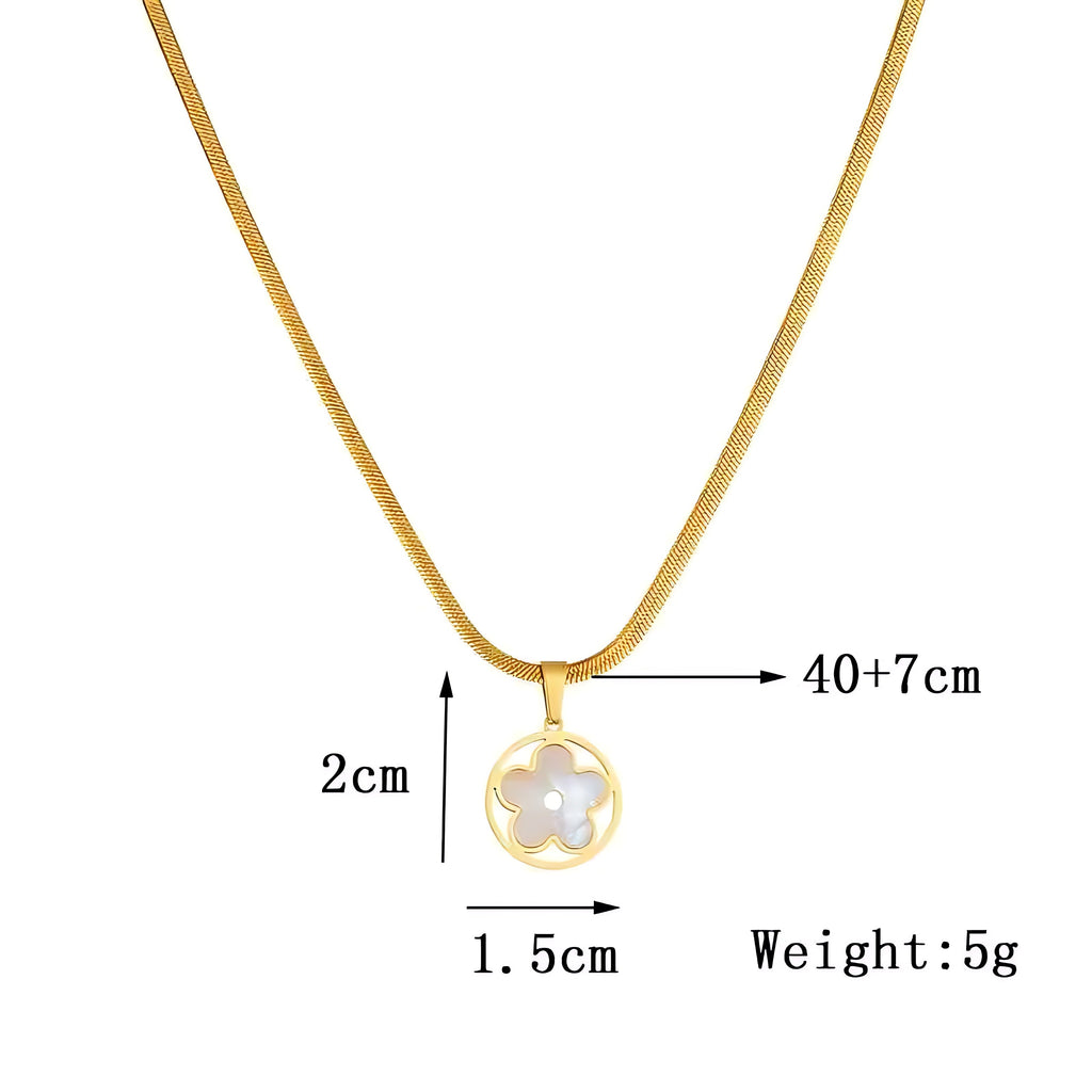 Flower Pendant Necklace - Mirellien Jewelry