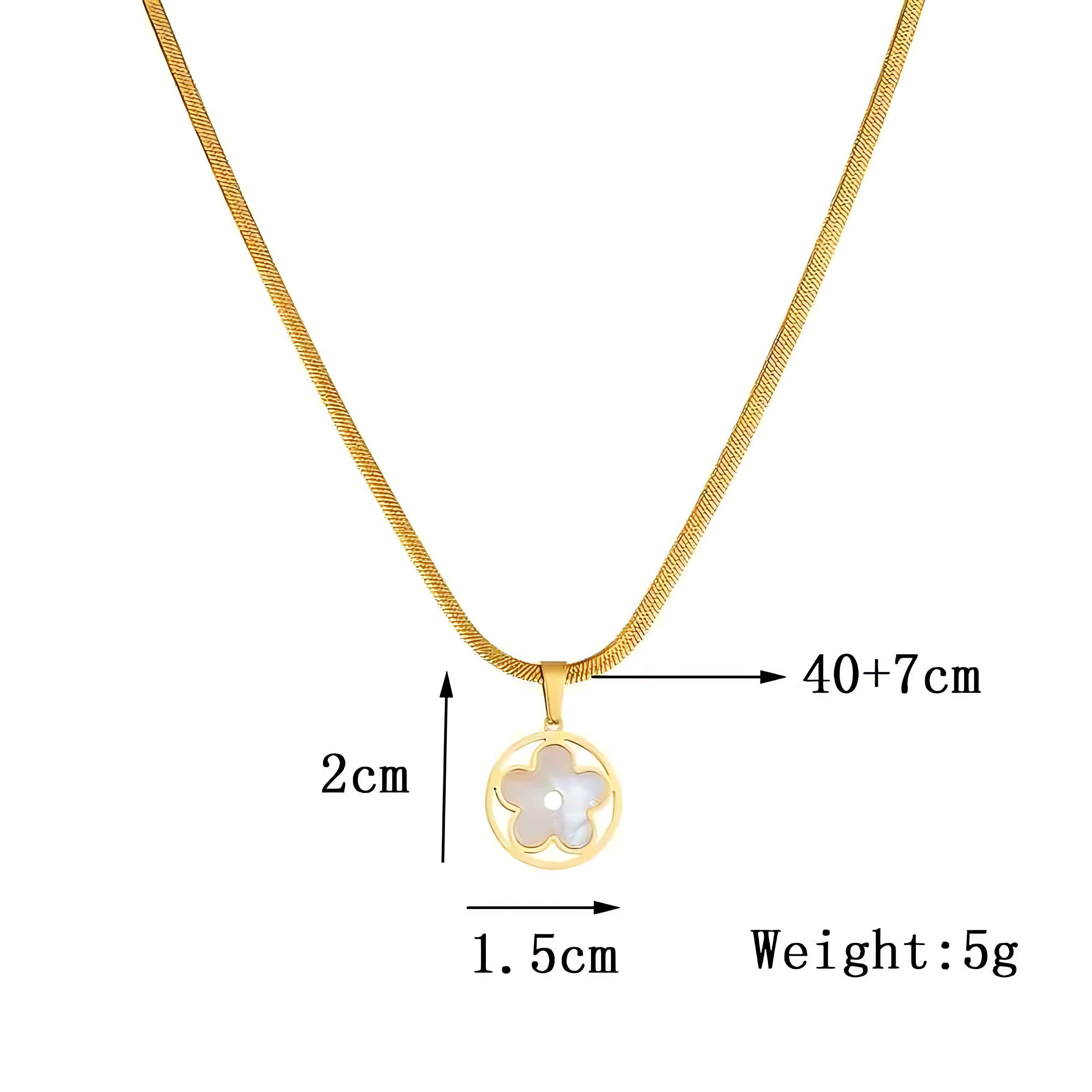 Flower Pendant Necklace - Mirellien Jewelry