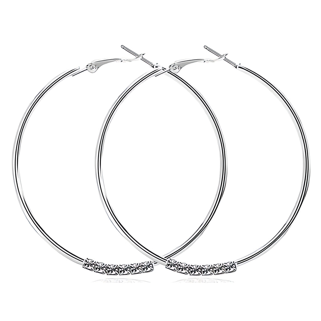 Rhinestone Hoops - Mirellien Jewelry