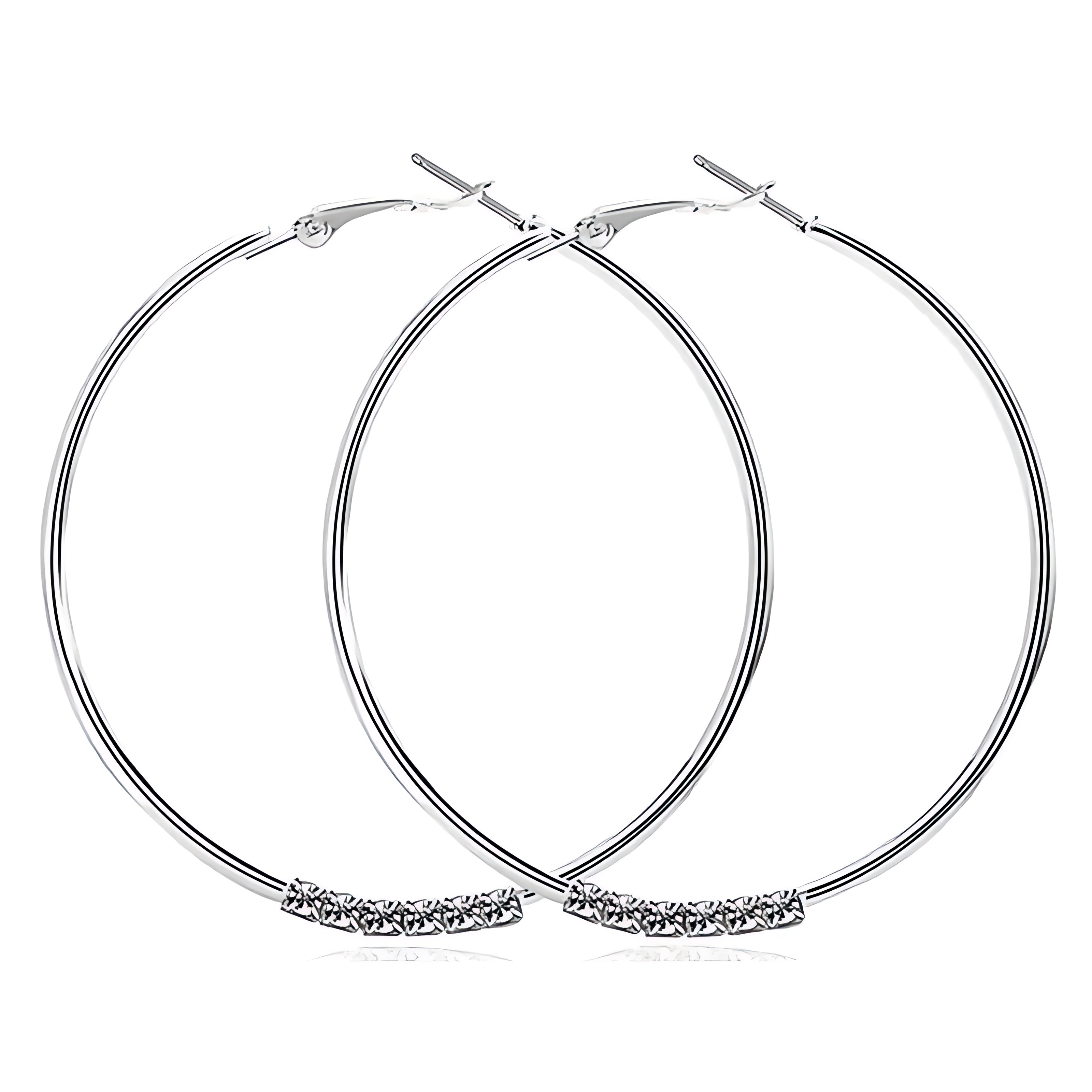 Rhinestone Hoops - Mirellien Jewelry
