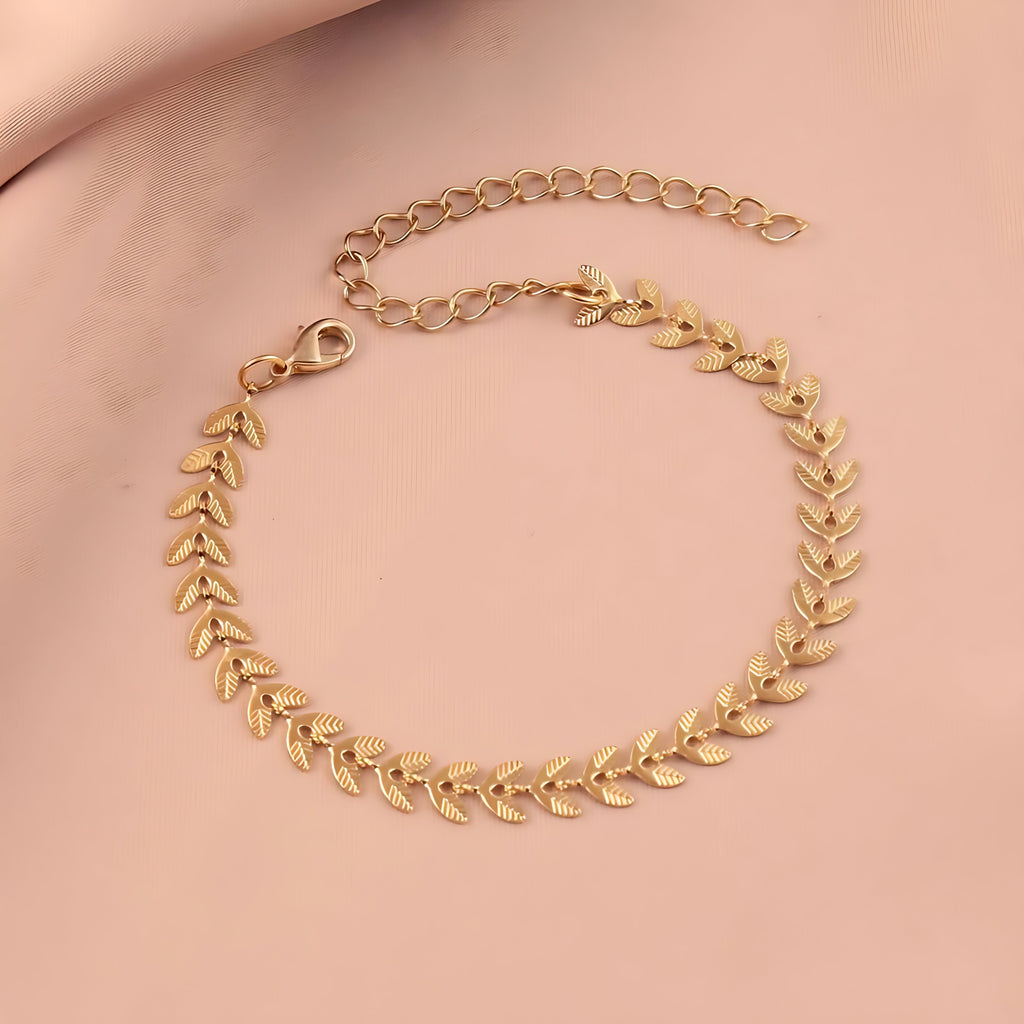 Simple Style Leaf Bracelet - Mirellien Jewelry