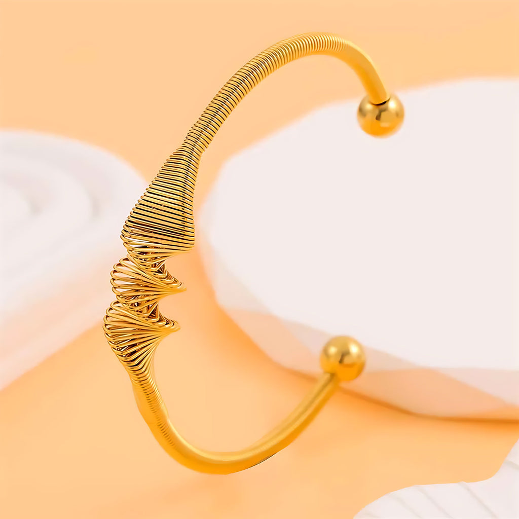 Spiral Accent Bangle - Mirellien Jewelry
