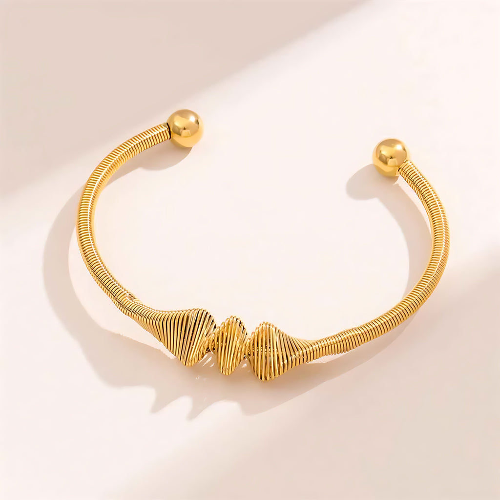 Spiral Accent Bangle - Mirellien Jewelry