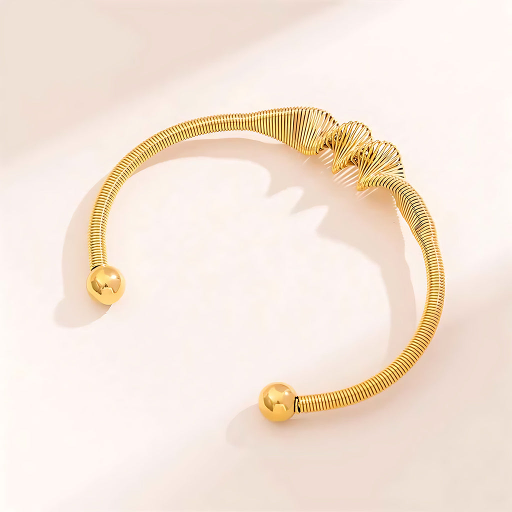 Spiral Accent Bangle - Mirellien Jewelry