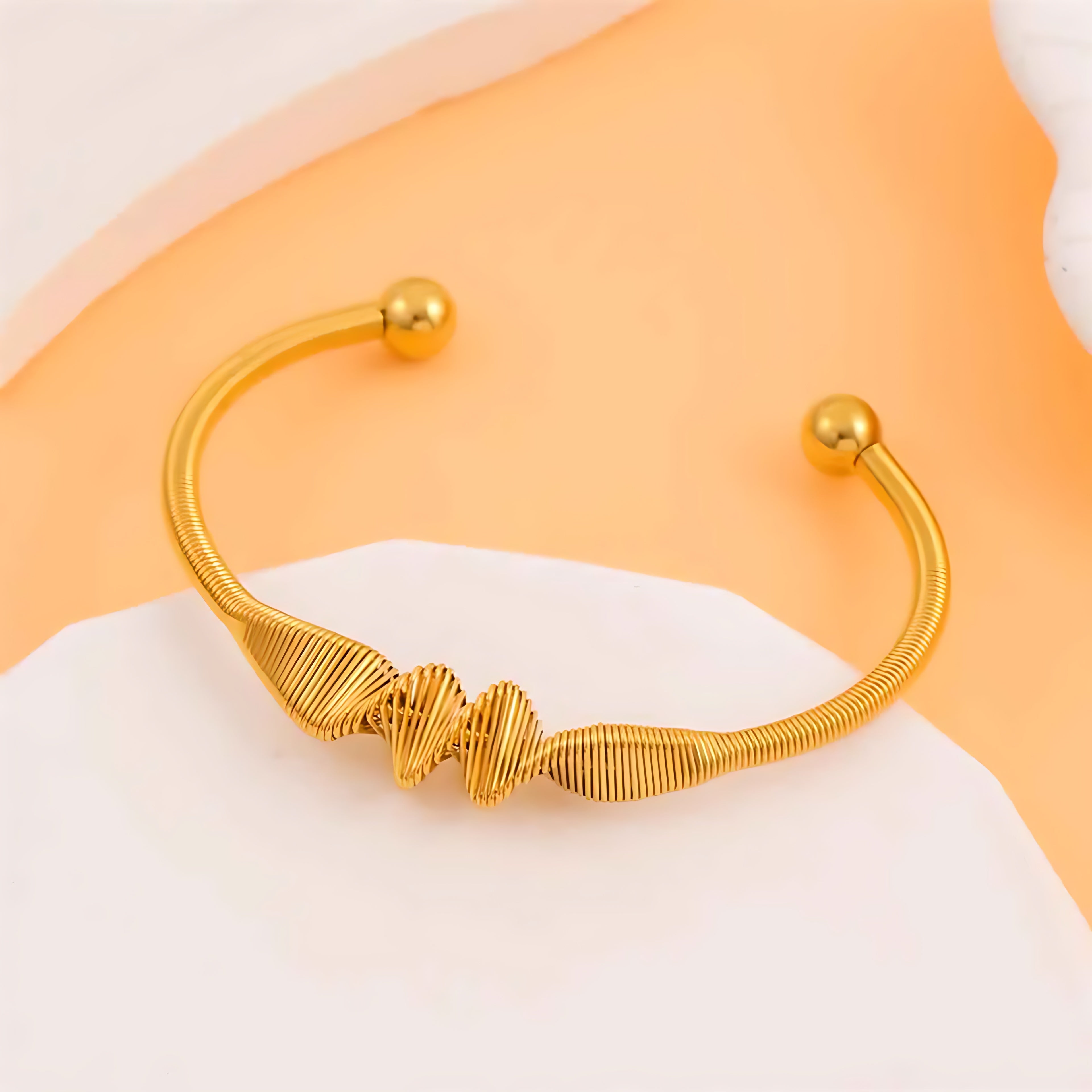 Spiral Accent Bangle - Mirellien Jewelry
