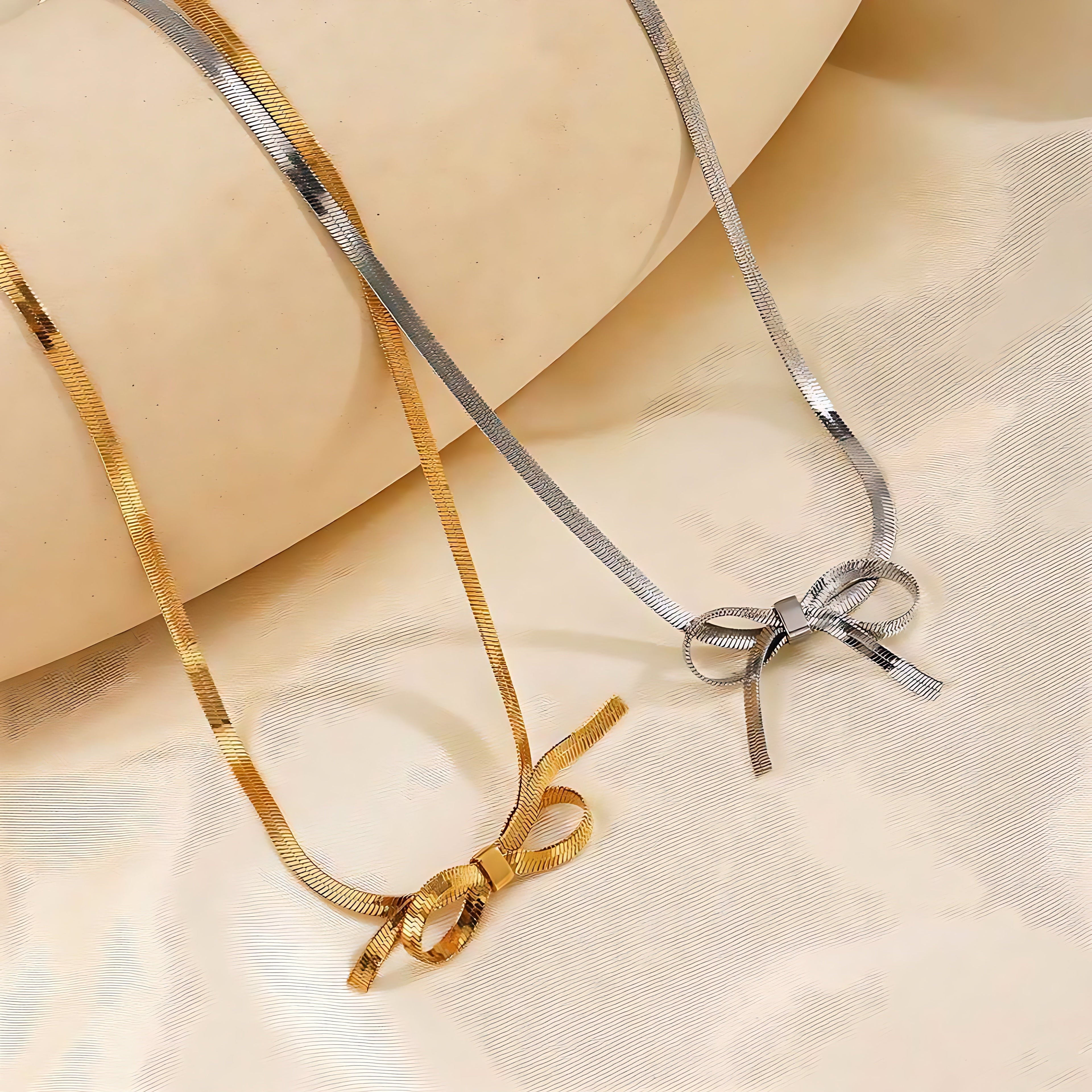 Bow Pendant Clavicle Necklace - Mirellien Jewelry