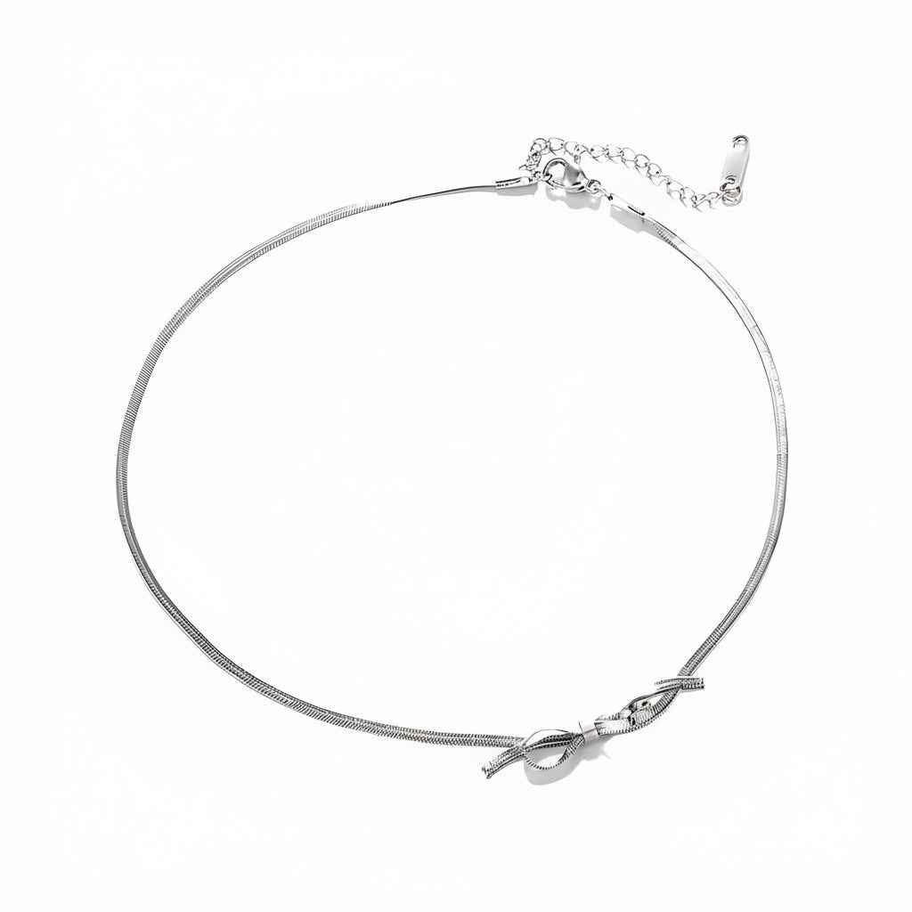 Bow Pendant Clavicle Necklace - Mirellien Jewelry