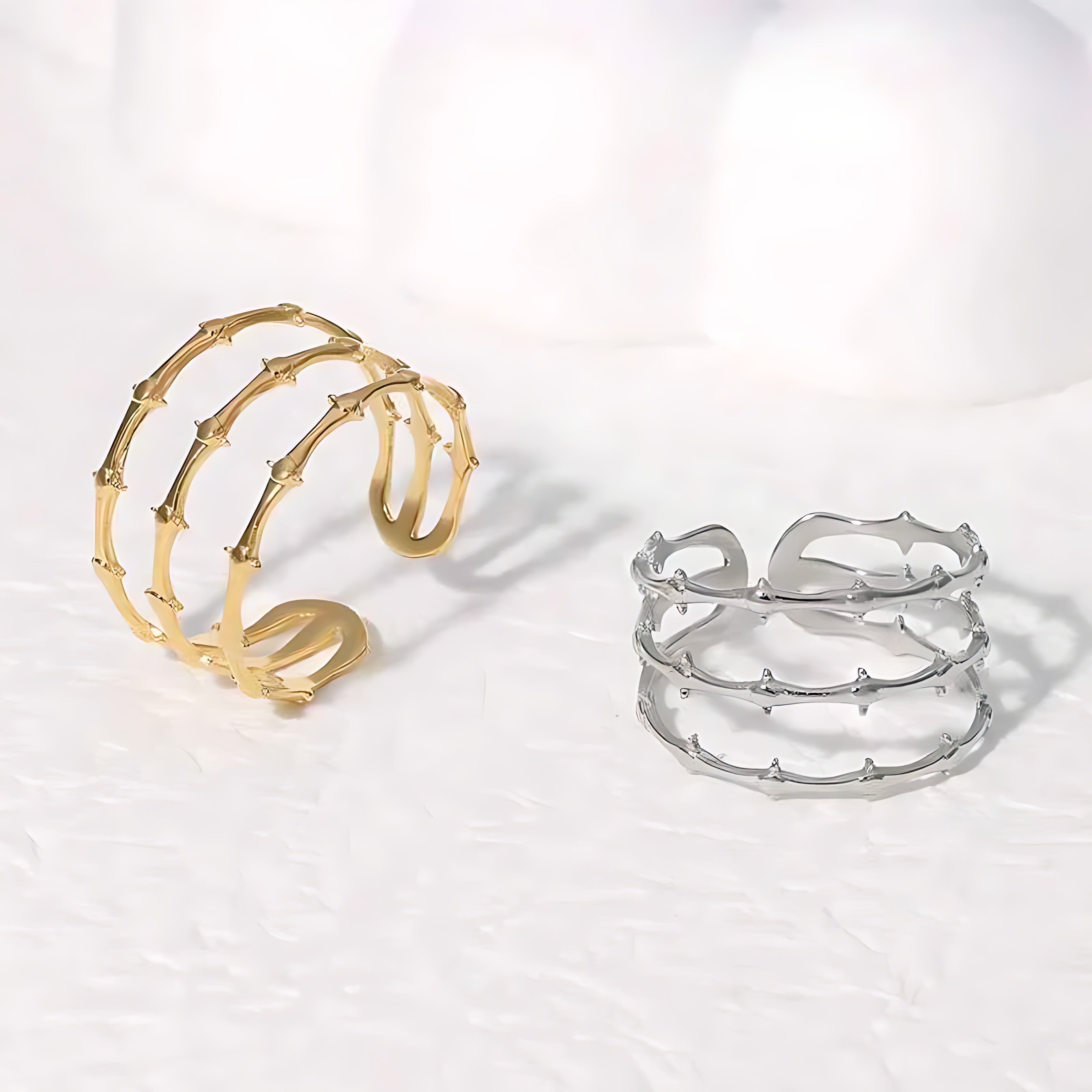 Gold Plated Adjustable Fresh Style Ring - Mirellien Jewelry