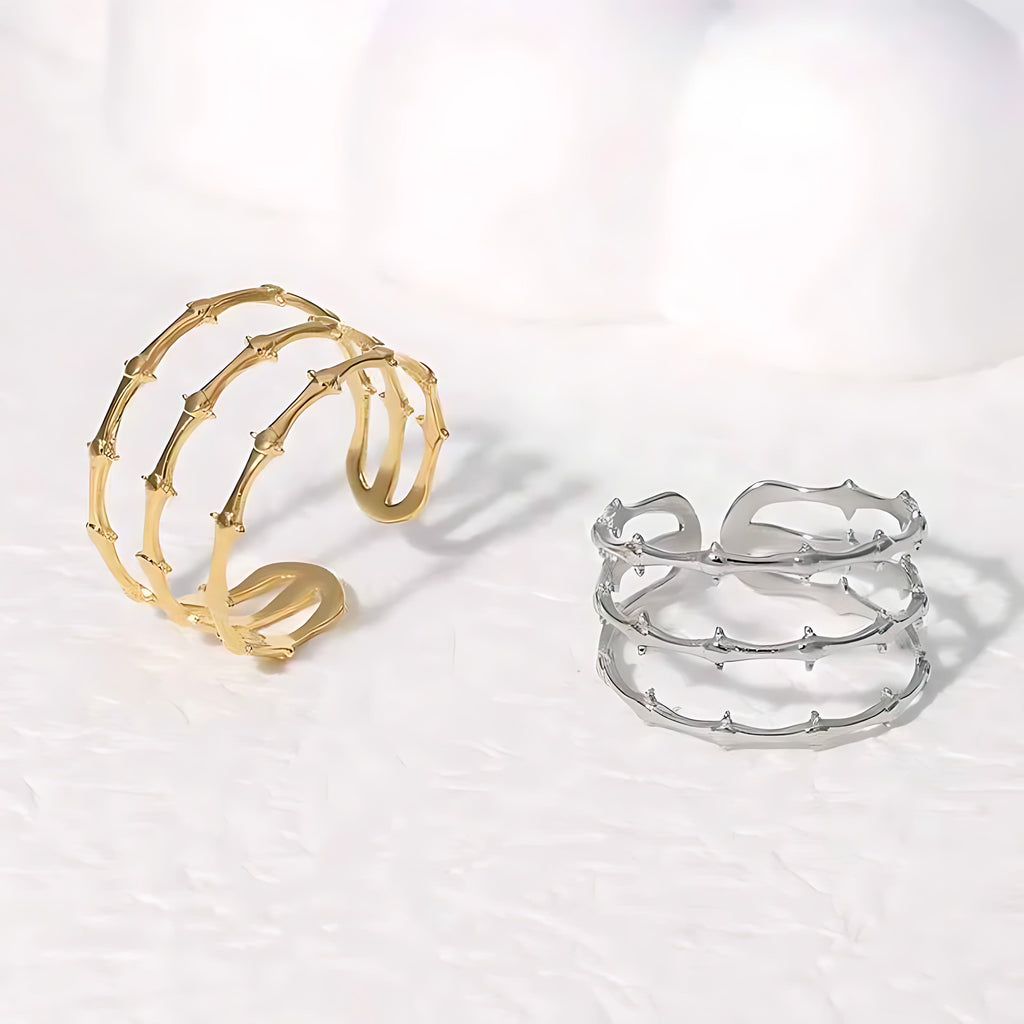 Gold Plated Adjustable Fresh Style Ring - Mirellien Jewelry