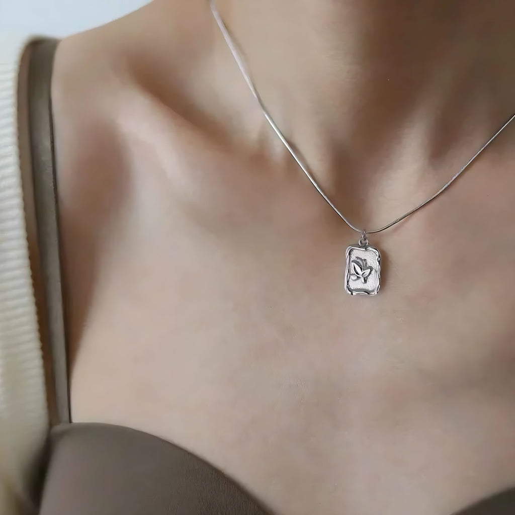 Retro Butterfly Pendant Necklace - Mirellien Jewelry