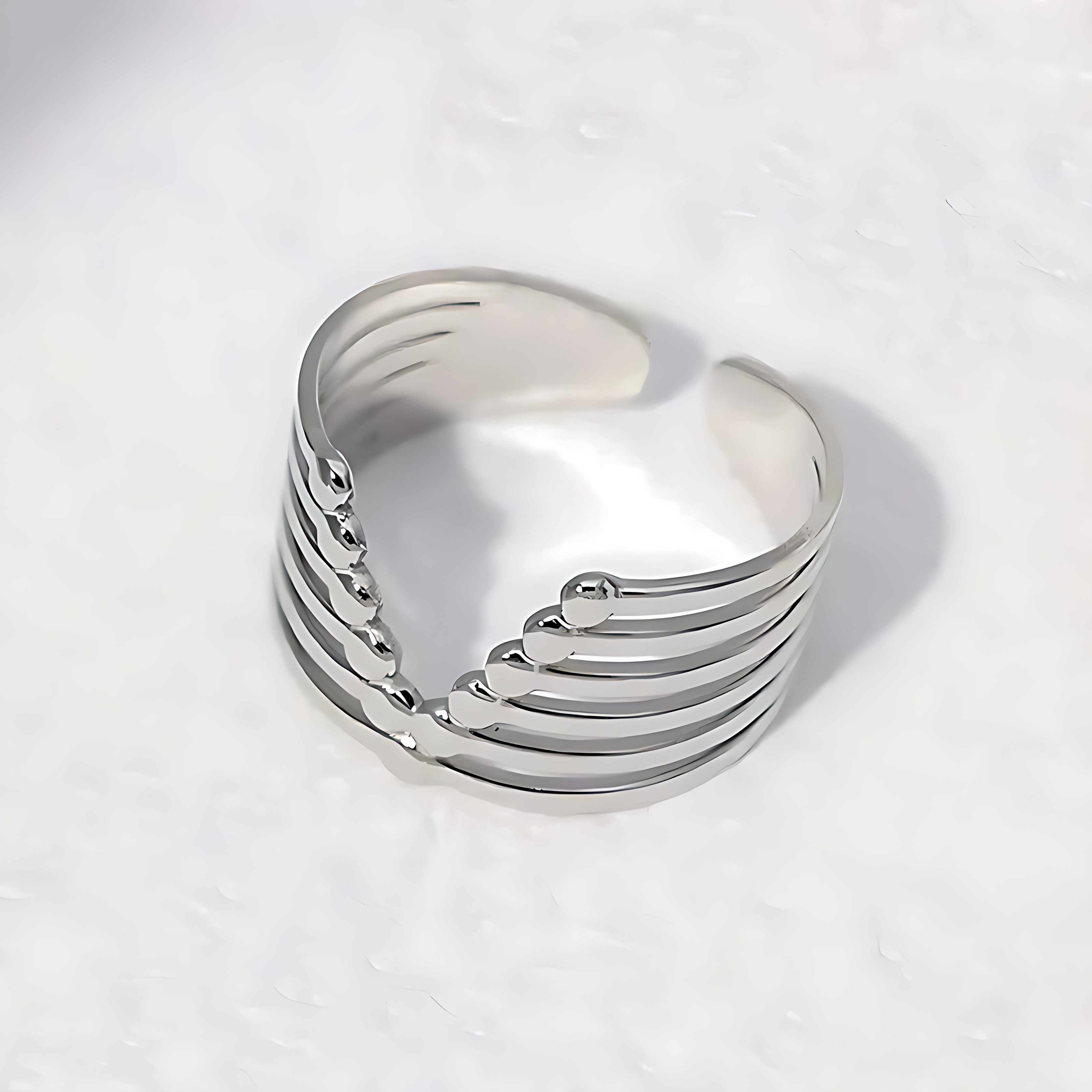 Gold Adjustable Geometric Ring - Mirellien Jewelry